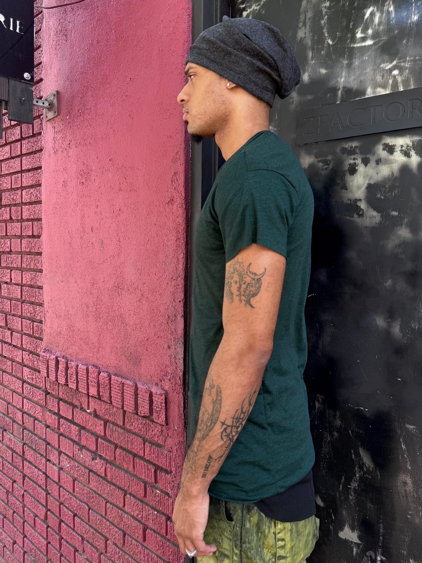 ZBT JAMAICA || SHORT SLEEVE FAULTED SHOULDER || EMERALD GREEN