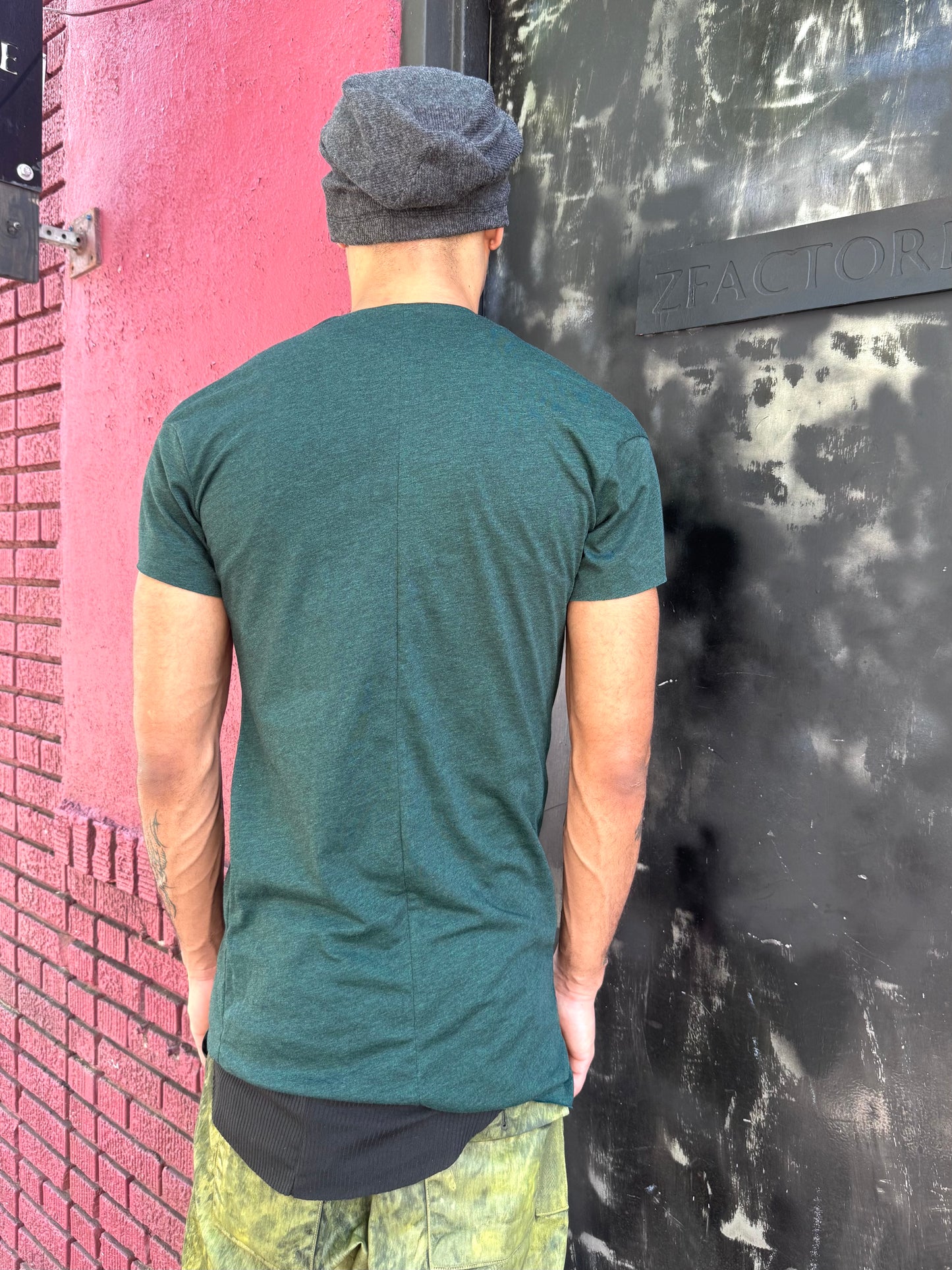 ZBT JAMAICA || SHORT SLEEVE FAULTED SHOULDER || EMERALD GREEN