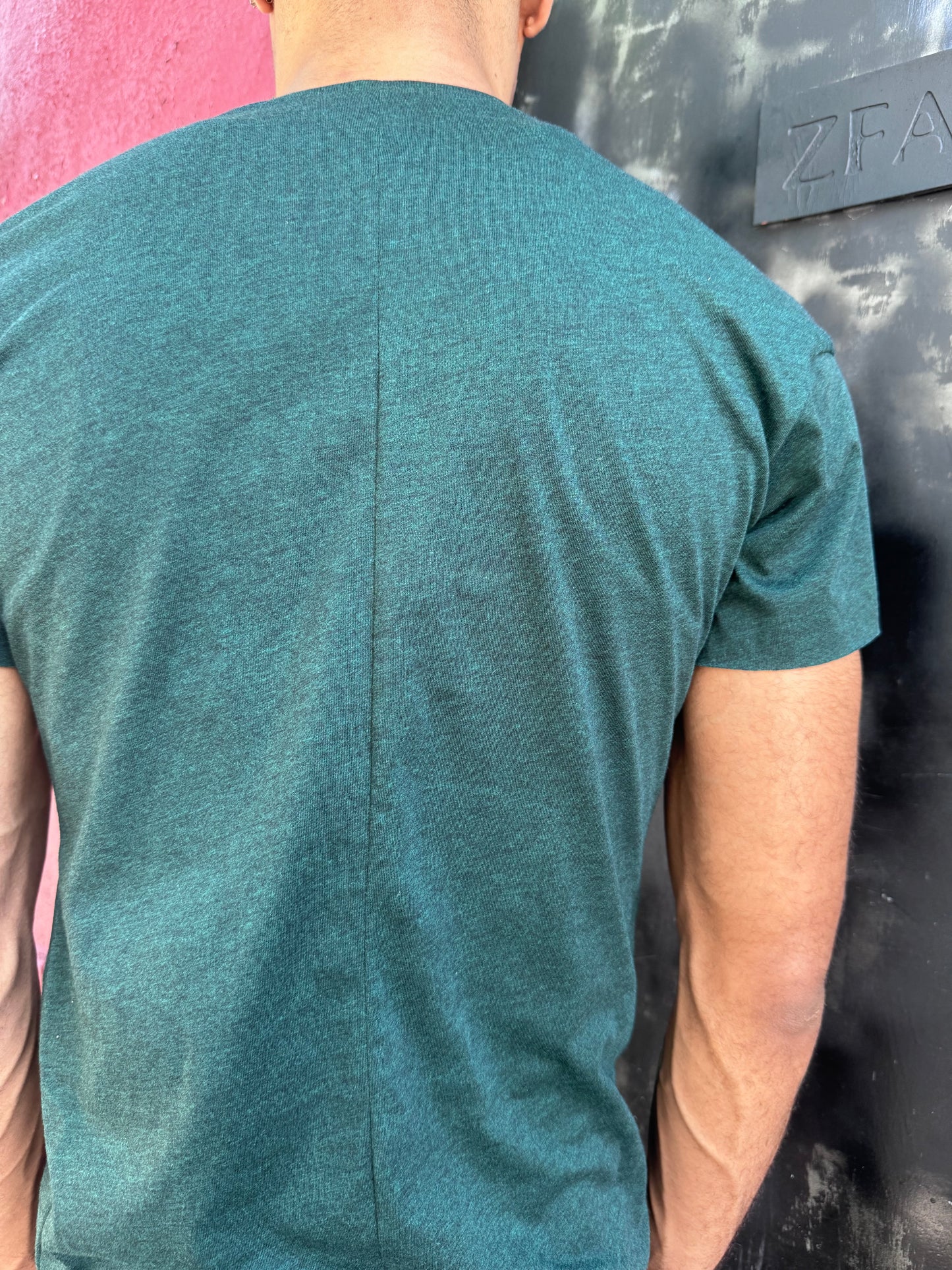 ZBT JAMAICA || SHORT SLEEVE FAULTED SHOULDER || EMERALD GREEN