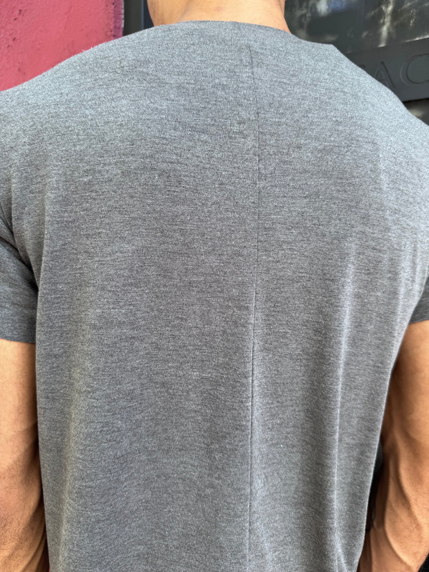 ZBT- JAMAICA || ECHADH SEAM SHORT SLEEVE TOP || GREY