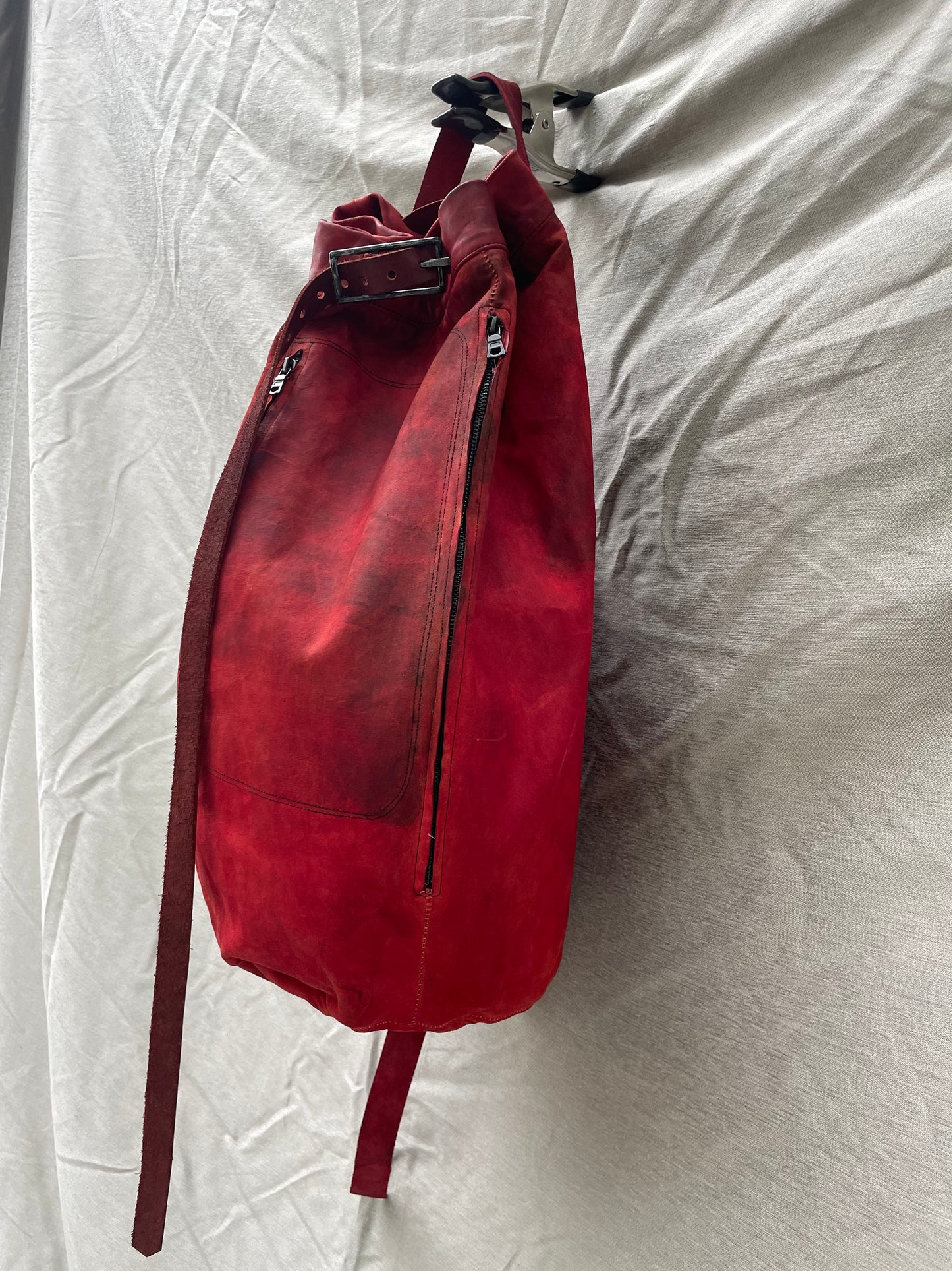 SS25 || ONE SHOULDER SLING BAG || RED KANGAROO/ HORSE/ COWHIDE