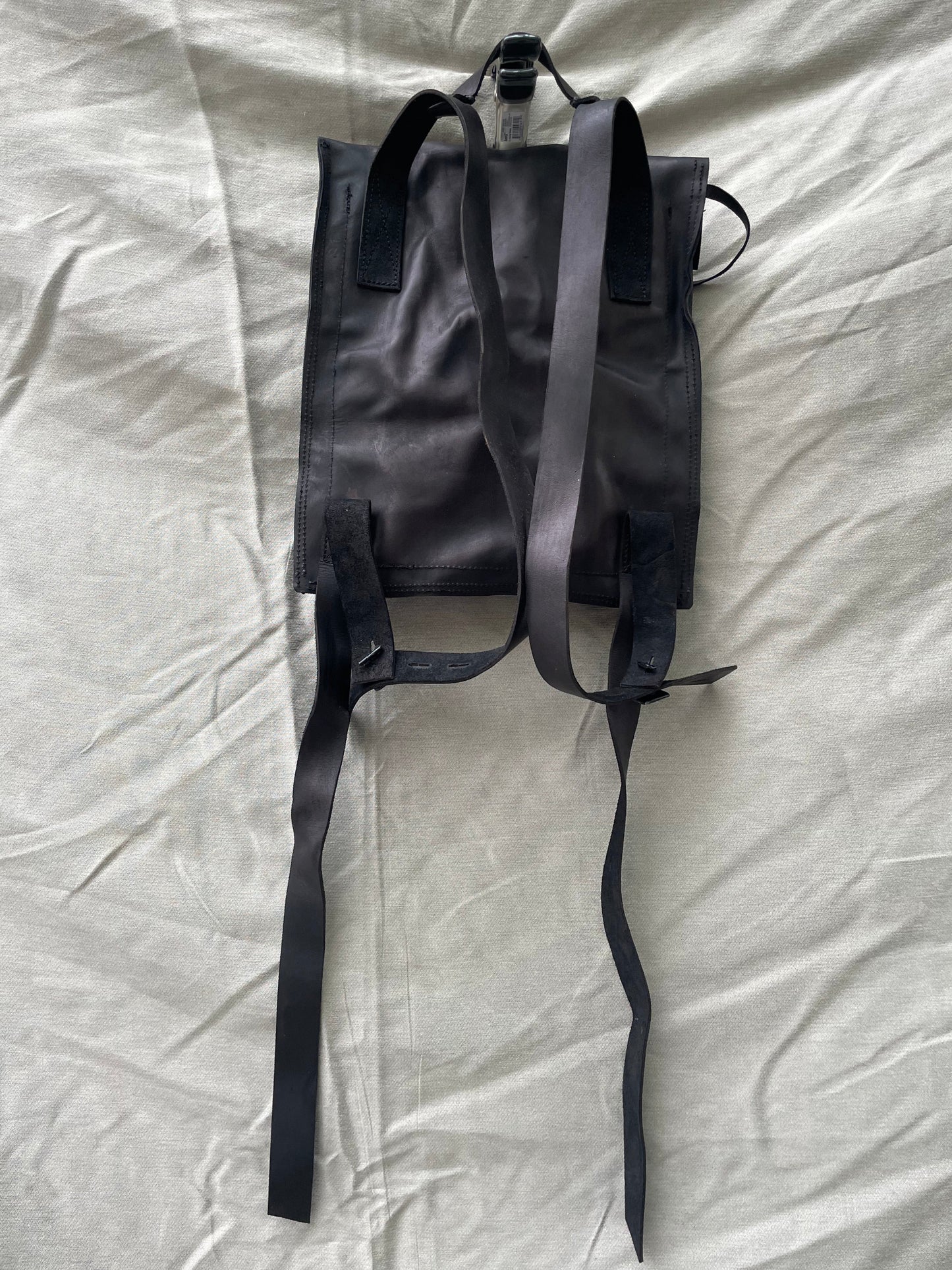 SS25 || LECTER - BACKPACK || BLACK OVERDYED COWHIDE