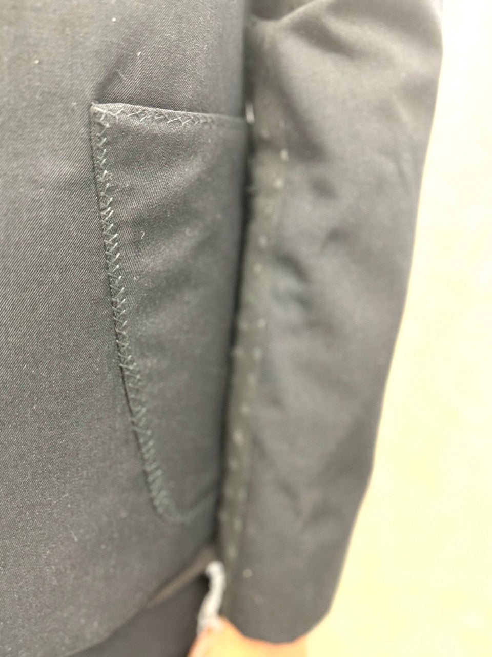 FW24 || SILK SEAMED PEAKED LAPEL BLAZER || BLACK