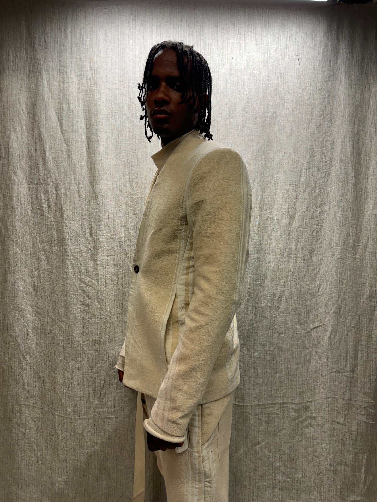 FW24 || SHAWL COLLAR VESTED BLAZER || MARL