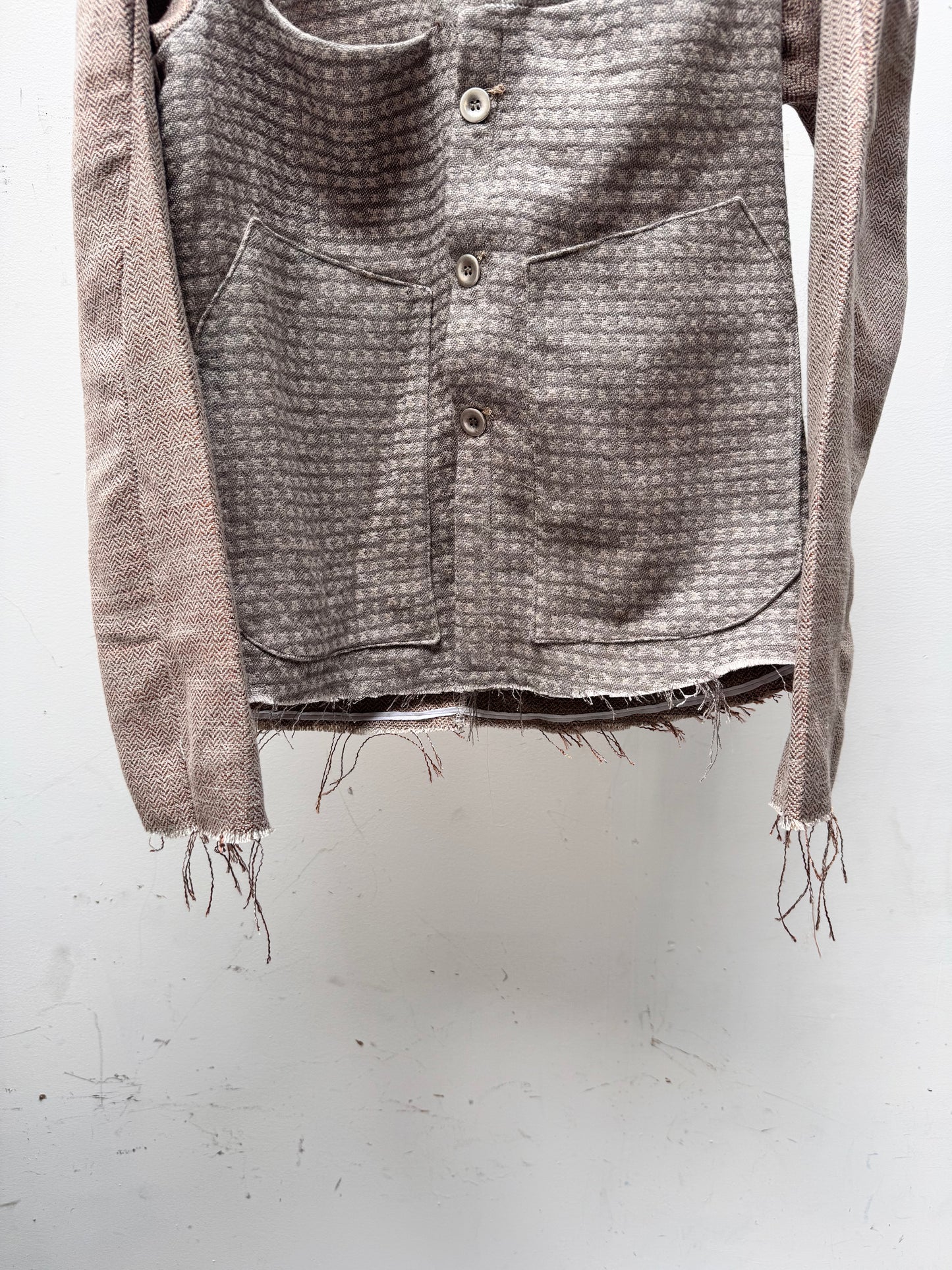 FW25 || FAULTED SHOULDER WORK SHIRT|| COTTON LINEN || ECRU