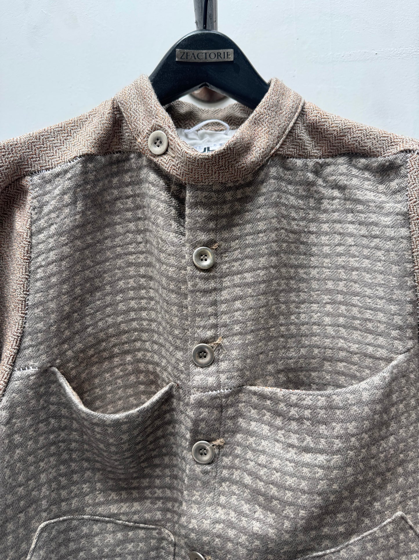 FW25 || FAULTED SHOULDER WORK SHIRT|| COTTON LINEN || ECRU