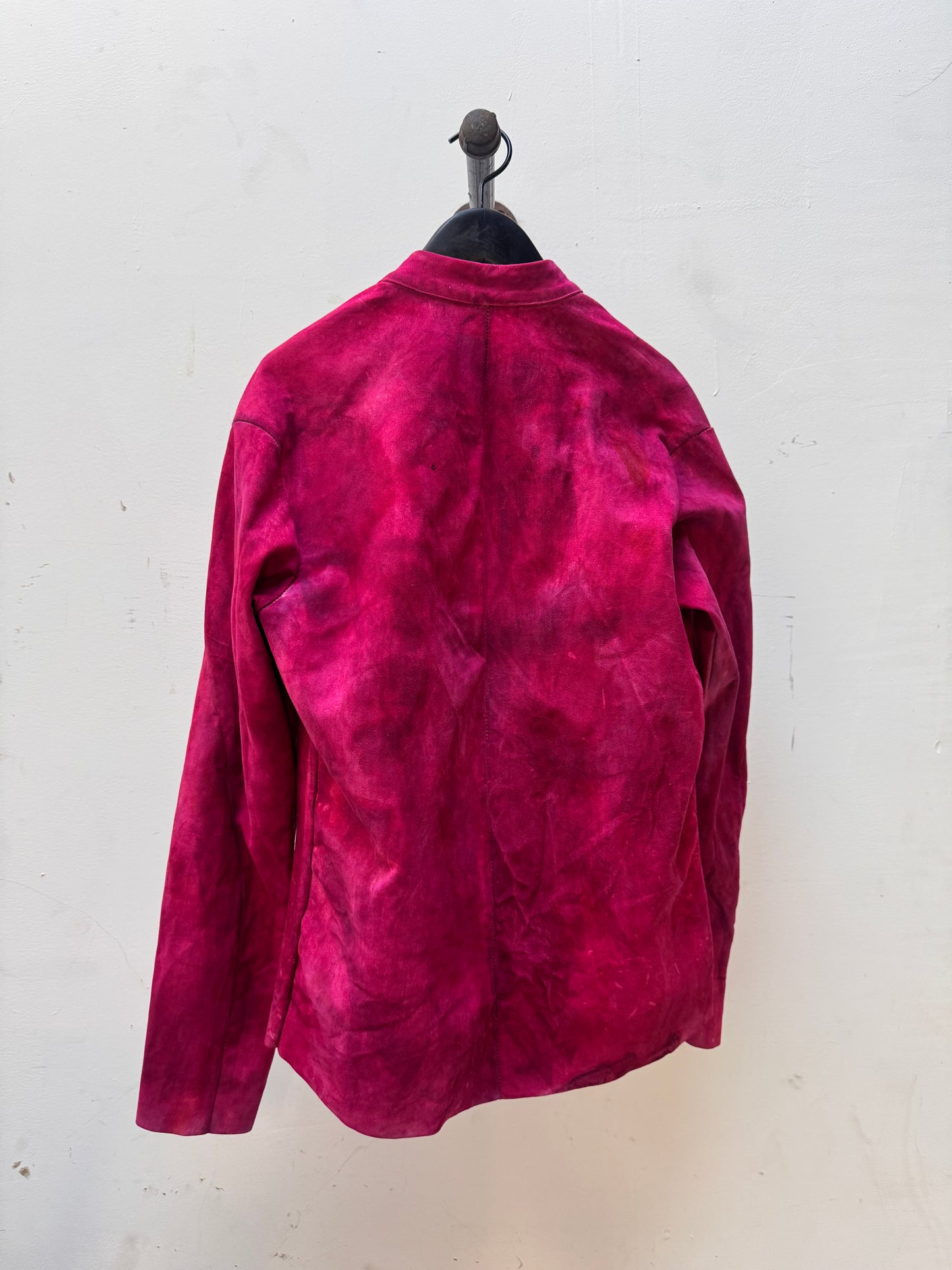 FW25 || FAULTED SHOULDER 2.0 LEATHER SHIRT|| 100% KANGAROO || ROMANTIC RED