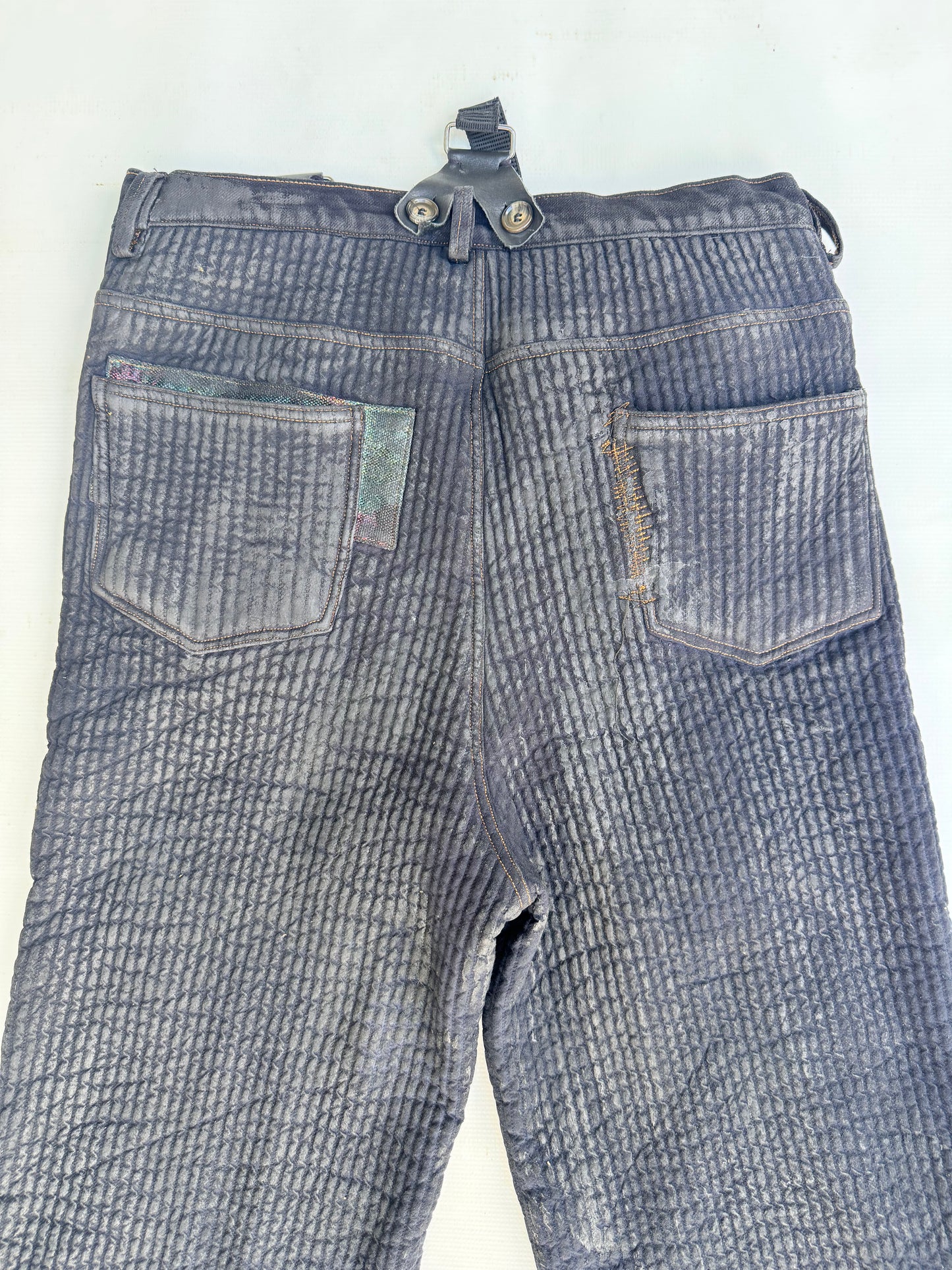 FW25 ||CROPPED SUSPENDERED GODDE JEANS || TRIPLE PLY INSULATED COTTON