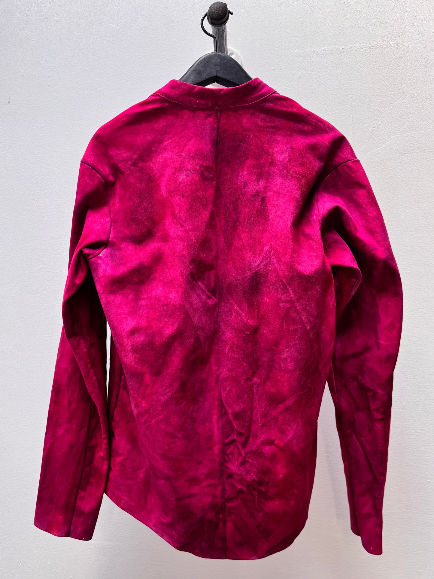 FW25 || FAULTED SHOULDER 2.0 LEATHER SHIRT|| 100% KANGAROO || ROMANTIC RED