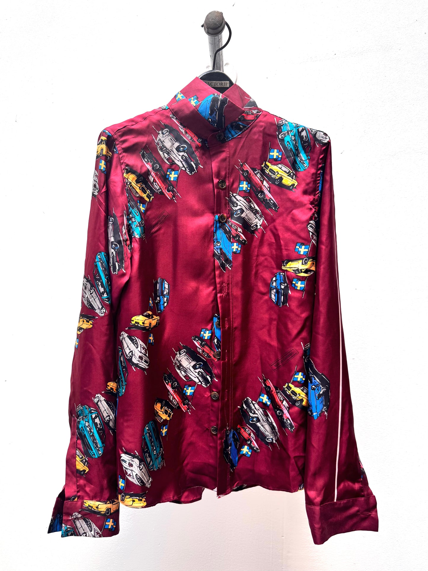 FW25 || CLASSIC FIT SILK SHIRT || 100% SILK CAR PRINT