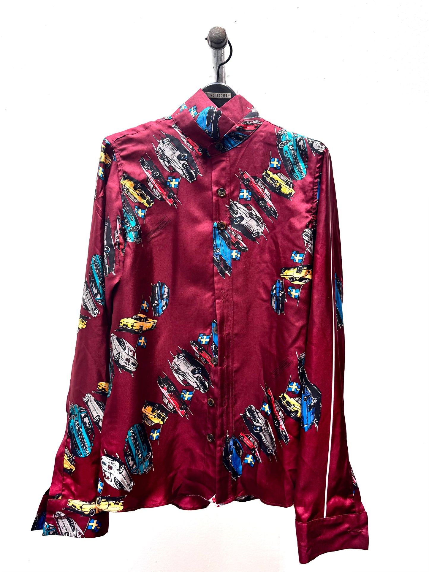 FW25 || CLASSIC FIT SILK SHIRT || 100% SILK CAR PRINT