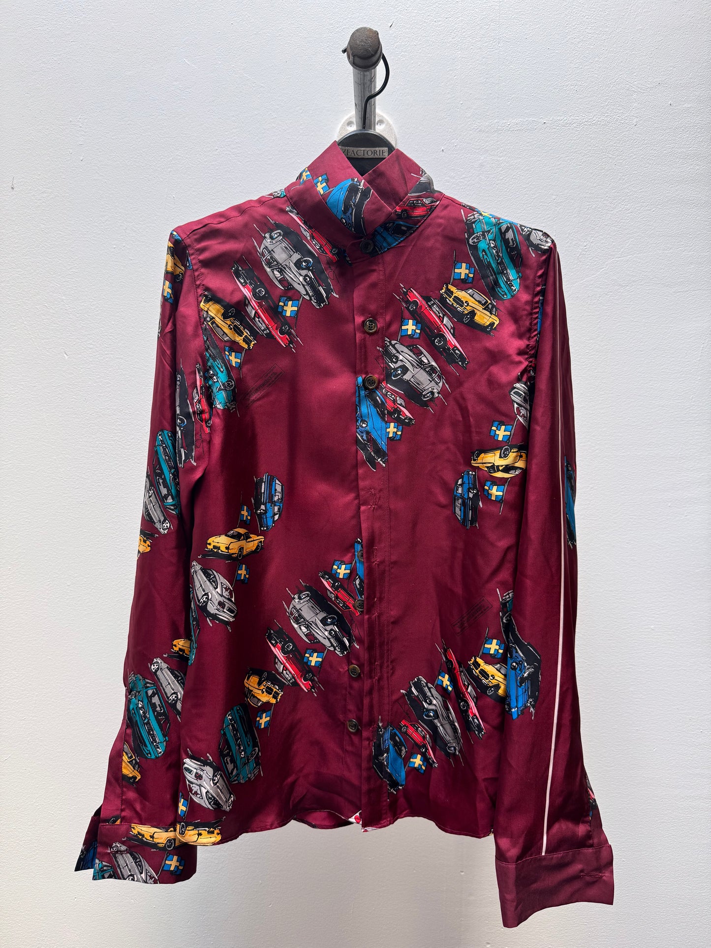 FW25 || CLASSIC FIT SILK SHIRT || 100% SILK CAR PRINT