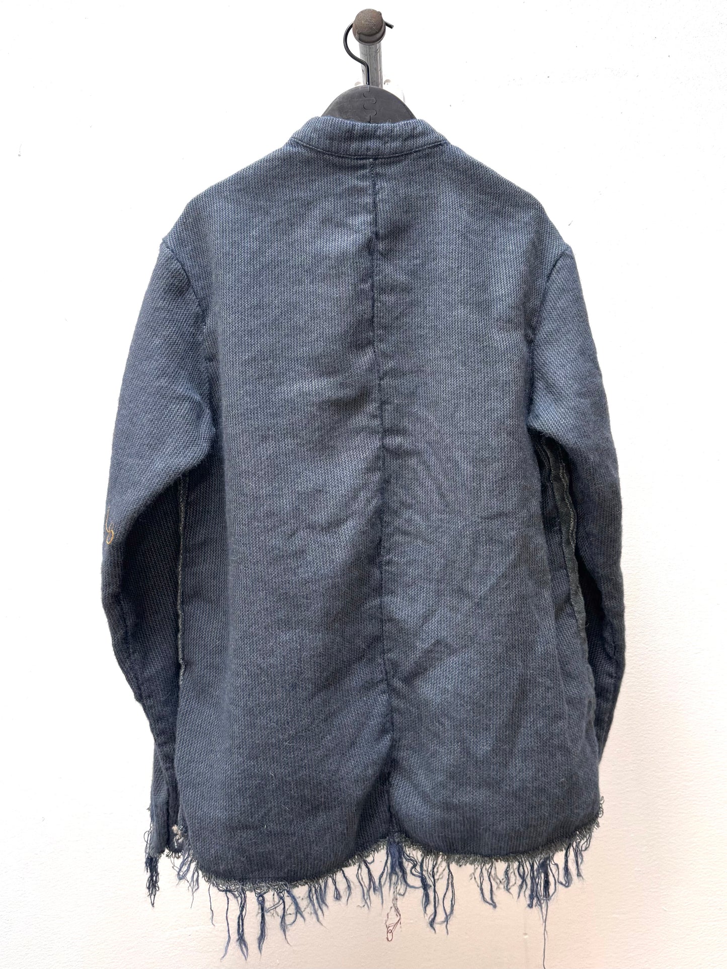 FW25 || FAULTED SHOULDER WORK SHIRT|| 100% LINEN || LINEN + WOOL BLUE