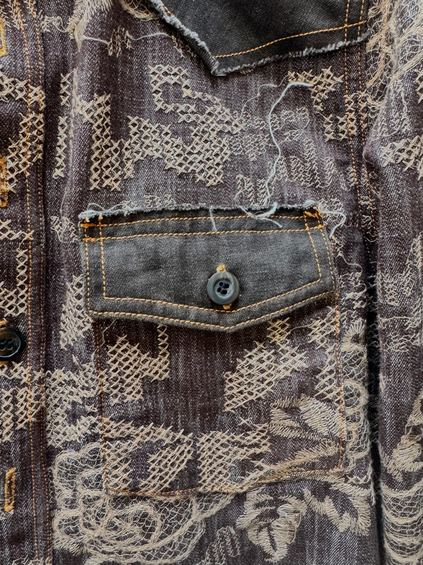 FW25 || WESTERN SHIRT || EMBROIDERED COTTON DENIM