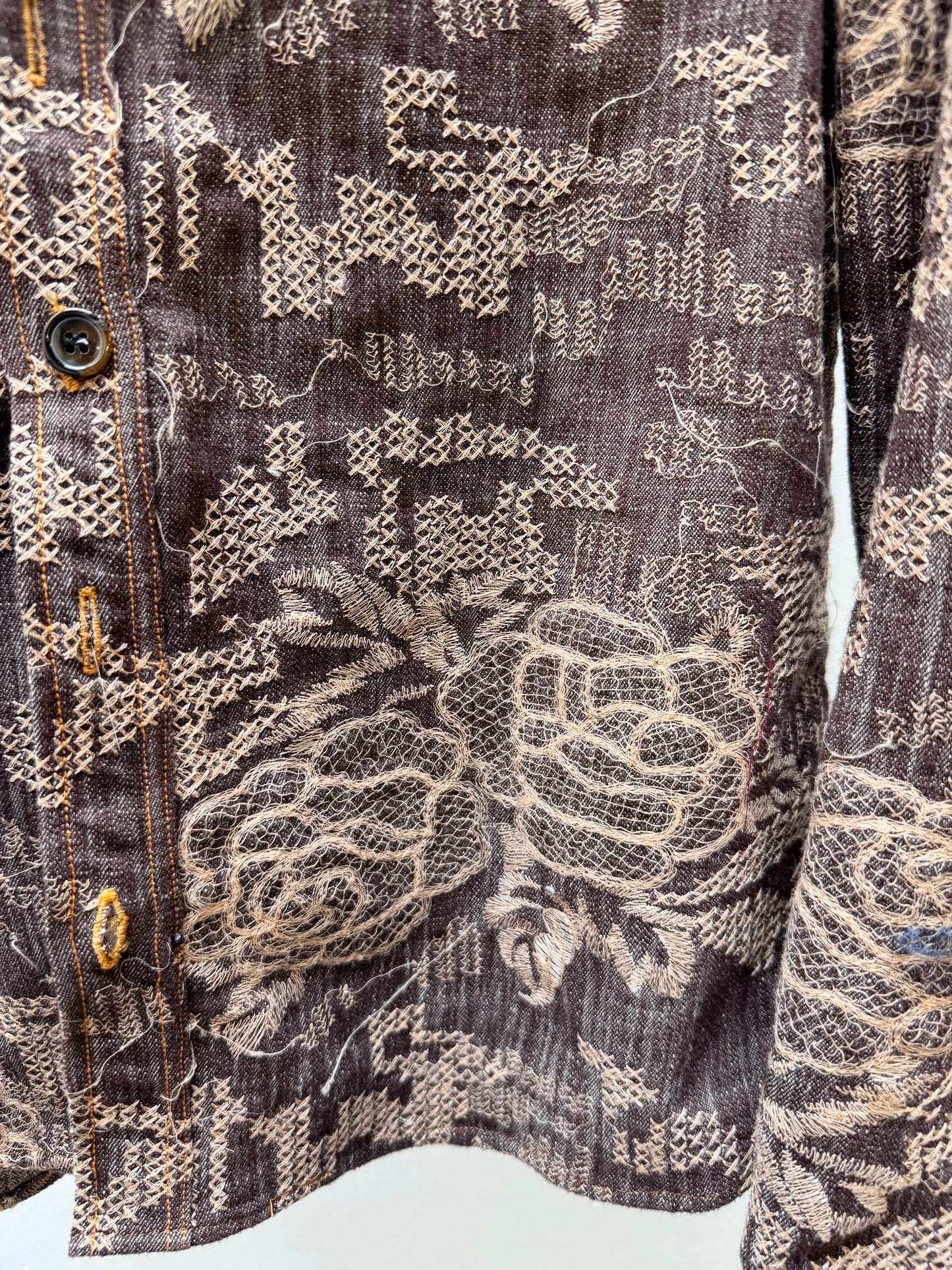 FW25 || WESTERN SHIRT || EMBROIDERED COTTON DENIM