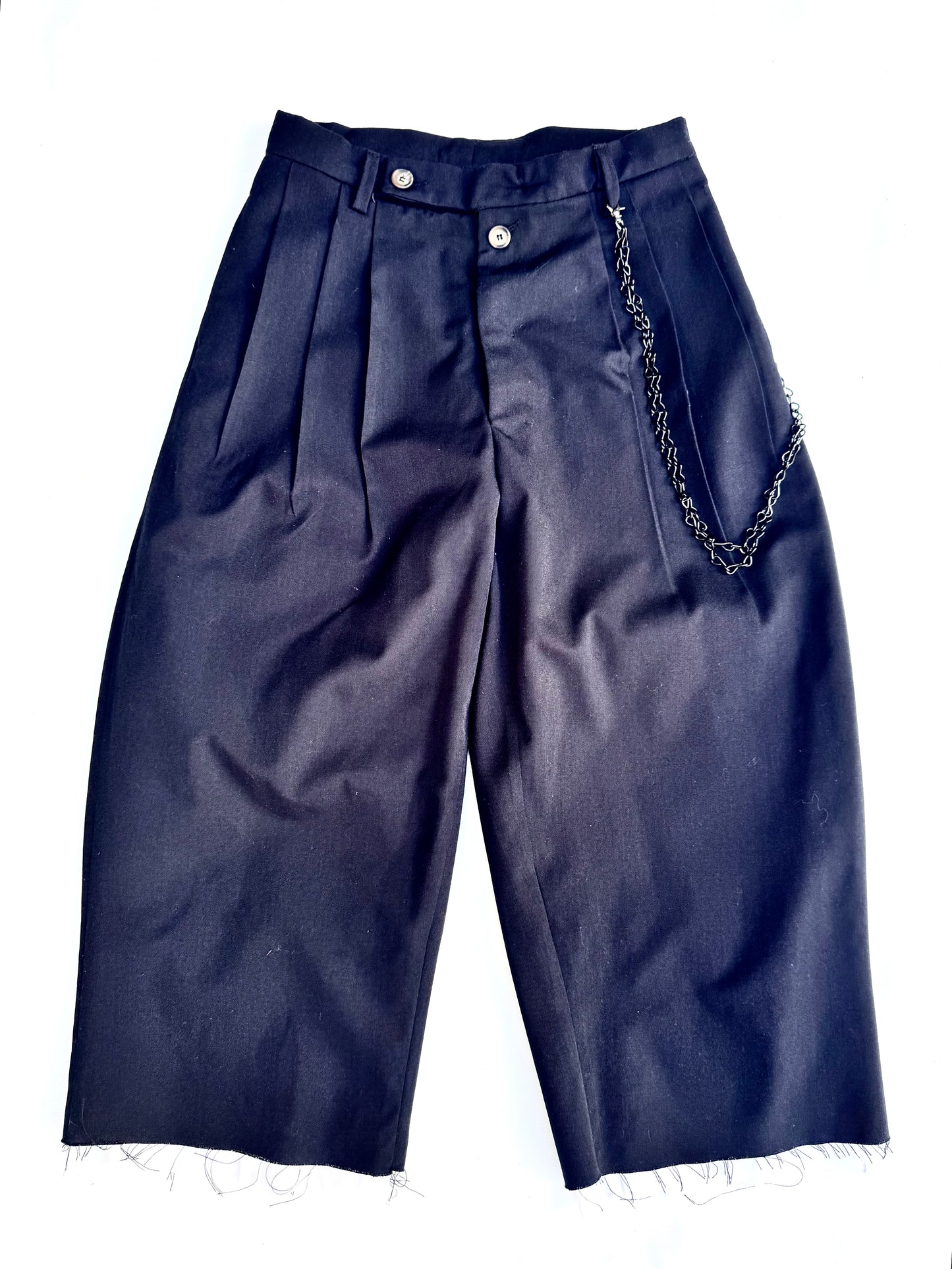FW25 || TAILORED CROPPED PANTHEON PANTS|| 100% WOOL - BLACK