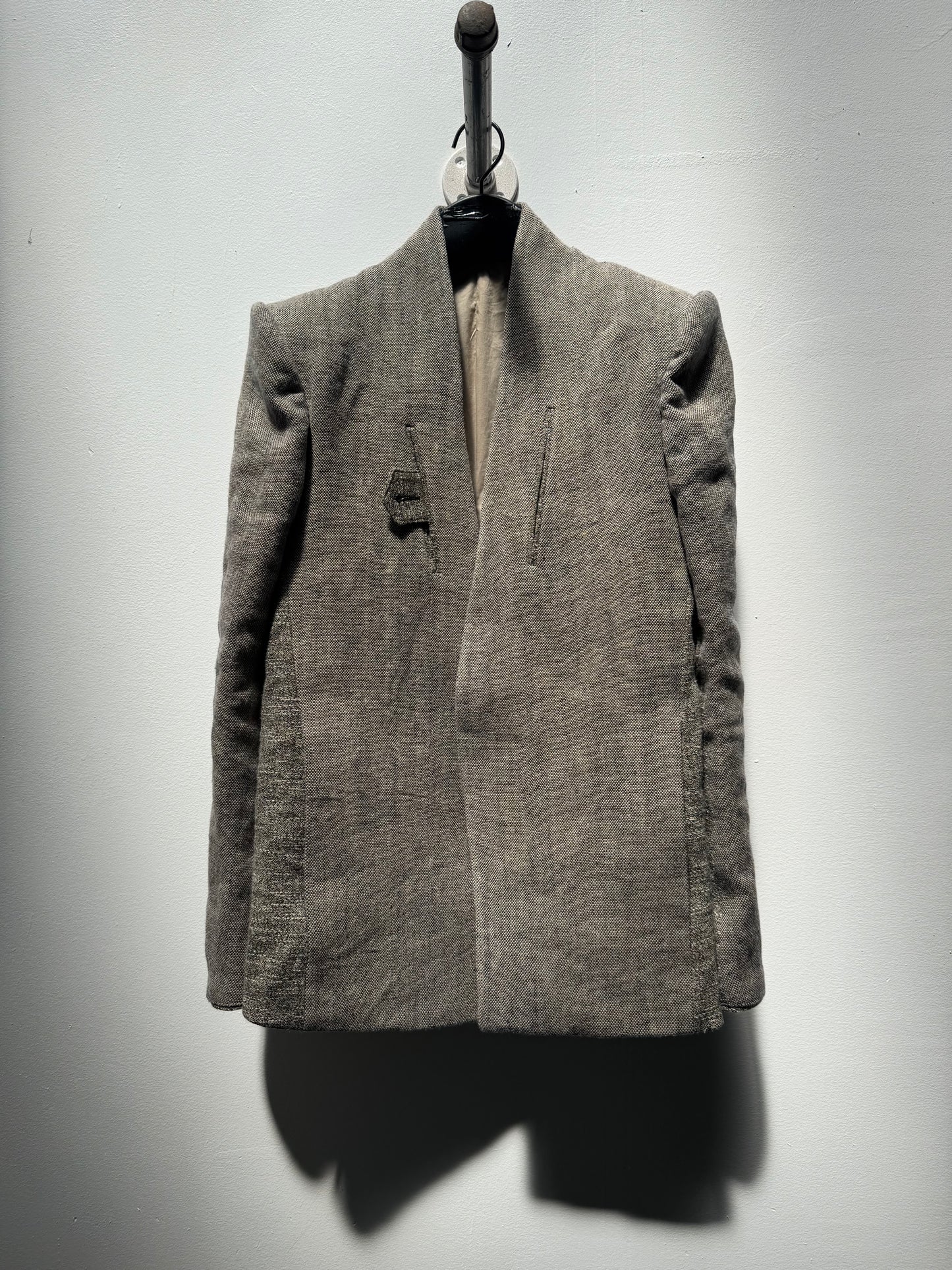 FW25 || SHAWL COLLAR ZAGODA 4 POCKET BLAZER || SPECKLED SAND LINEN