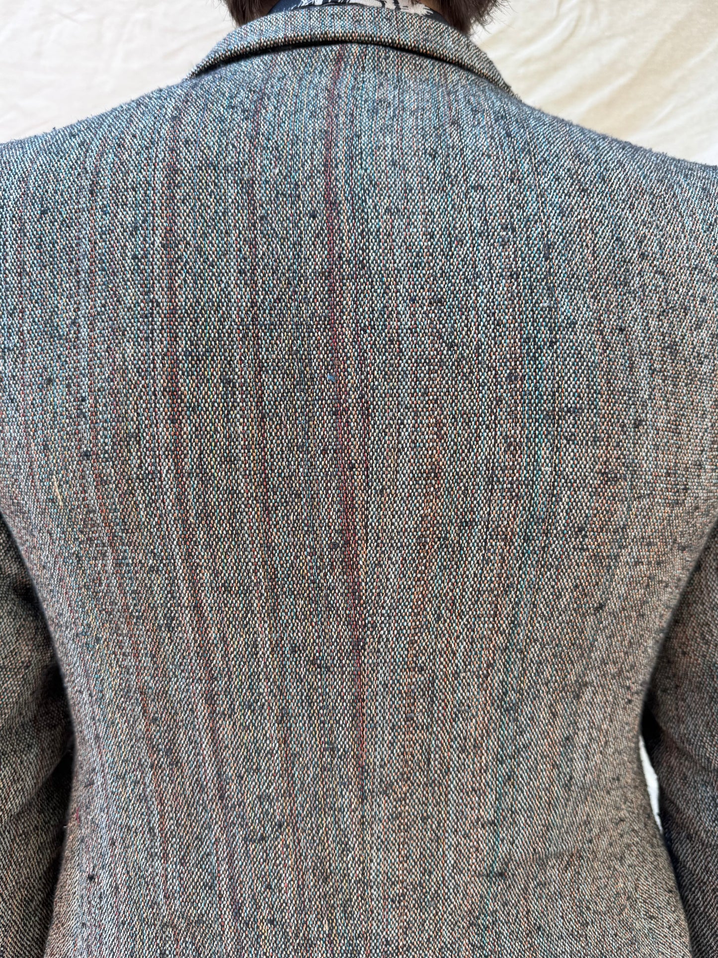 FW25 || PEALED LAPEL "KEYCHAIN" BLAZER || SUIT JACKET|| BROWN STRIPE