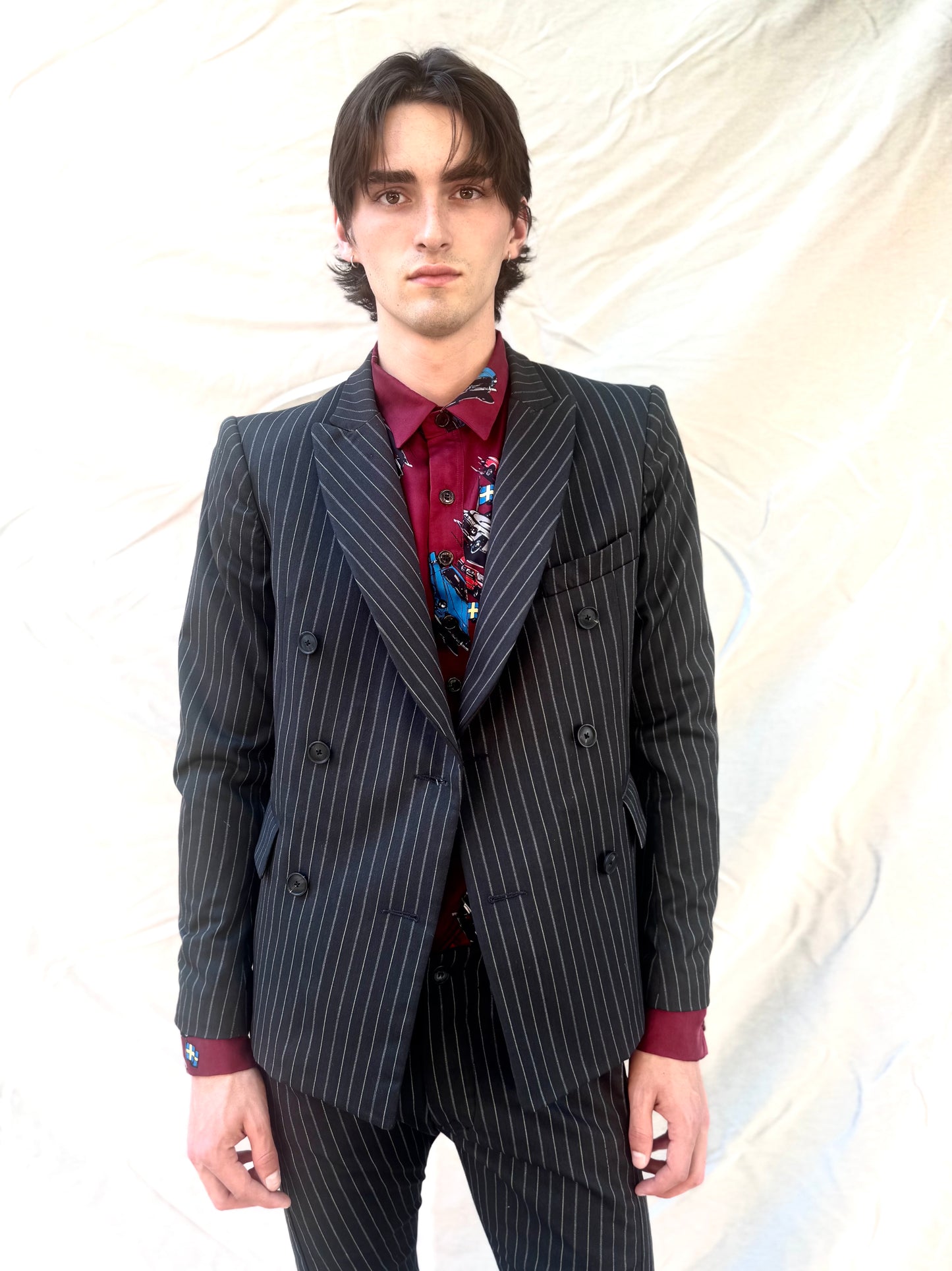 FW25 || DOUBLE BREAST PINSTRIPE BLAZER || SUIT JACKET|| WOOL