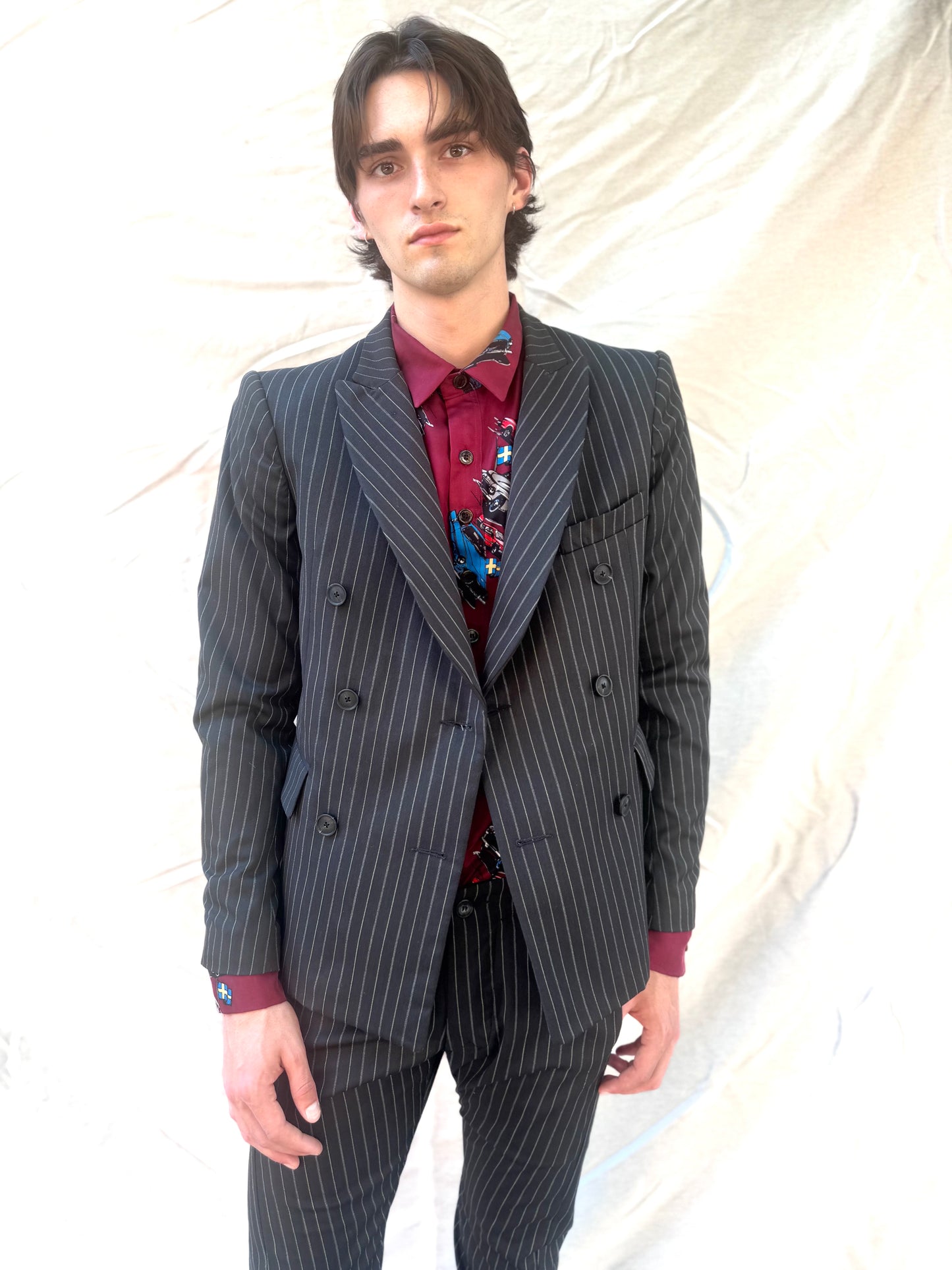 FW25 || DOUBLE BREAST PINSTRIPE BLAZER || SUIT JACKET|| WOOL