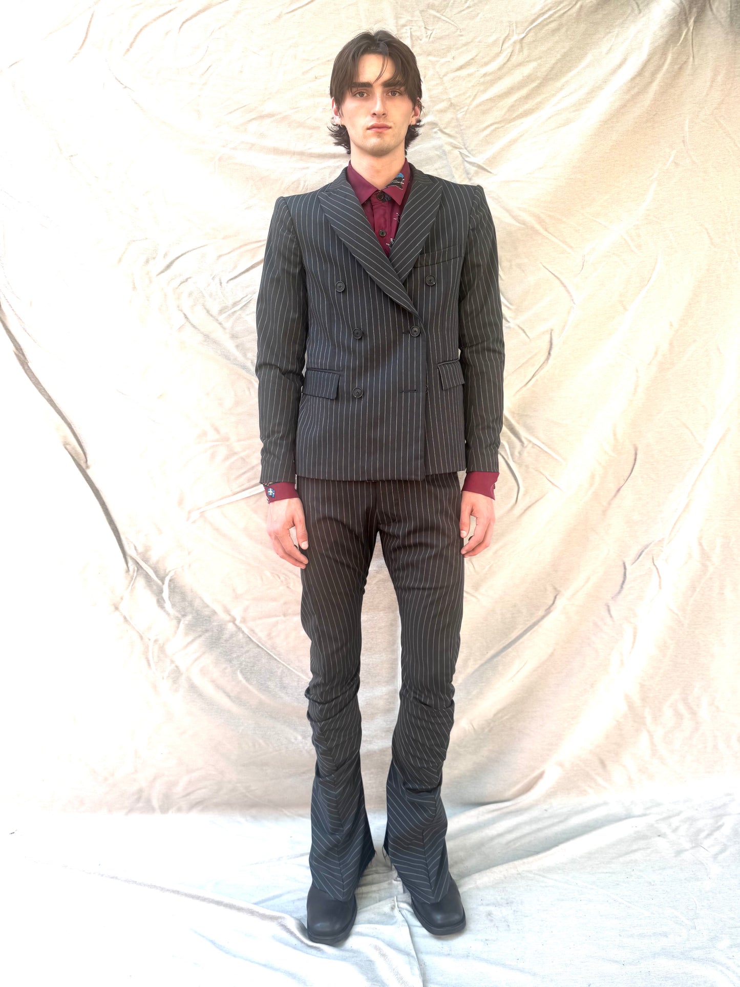 FW25 || DOUBLE BREAST PINSTRIPE BLAZER || SUIT JACKET|| WOOL