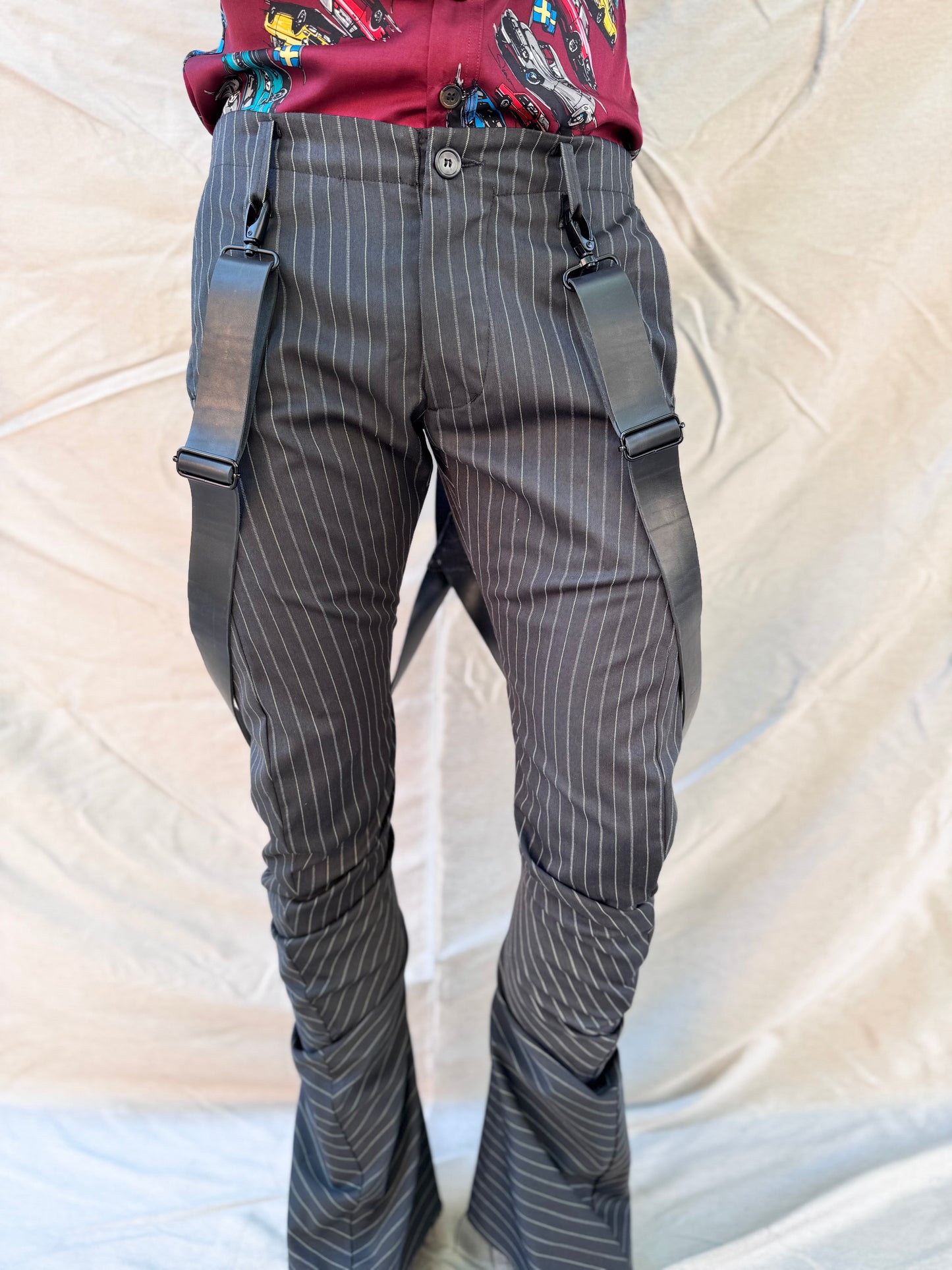 FW25 || TAILORED BOOT CUT DNA DRESS PANTS|| 100% WOOL - PINSTRIPE