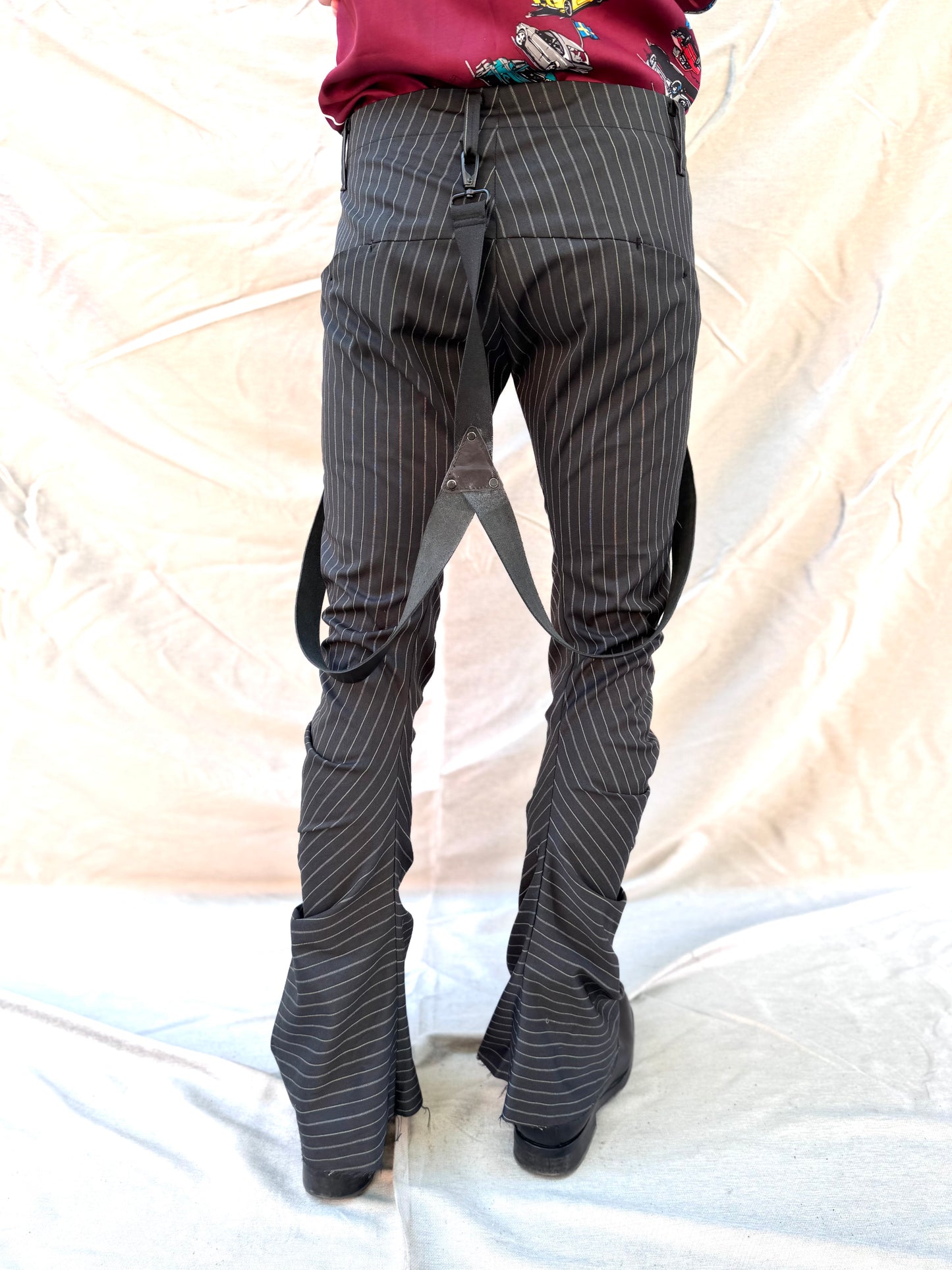 FW25 || TAILORED BOOT CUT DNA DRESS PANTS|| 100% WOOL - PINSTRIPE