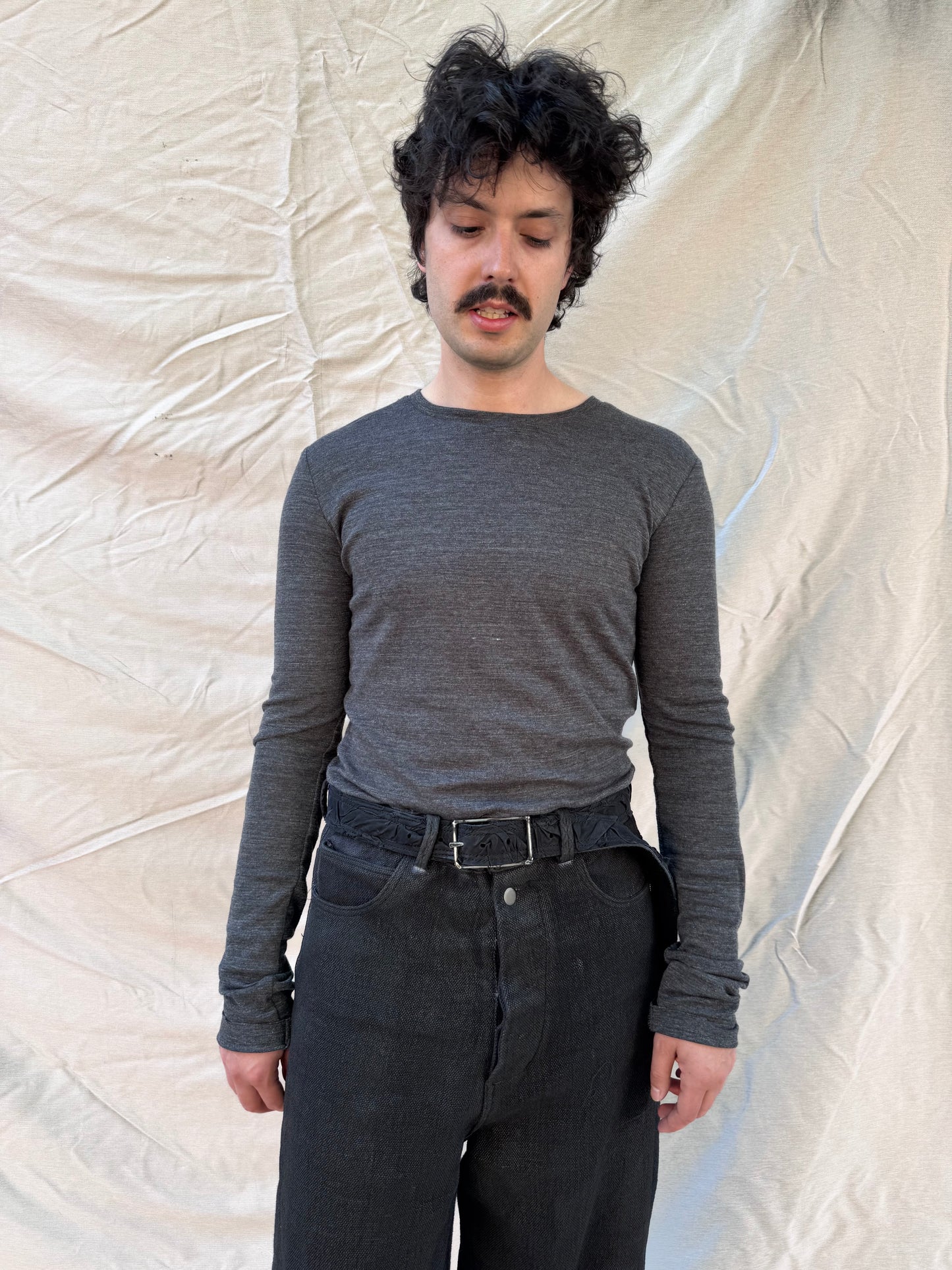 FW25 ||1.25 KNG BUCKLE BELT - HAND MOLDED SILK CALF
