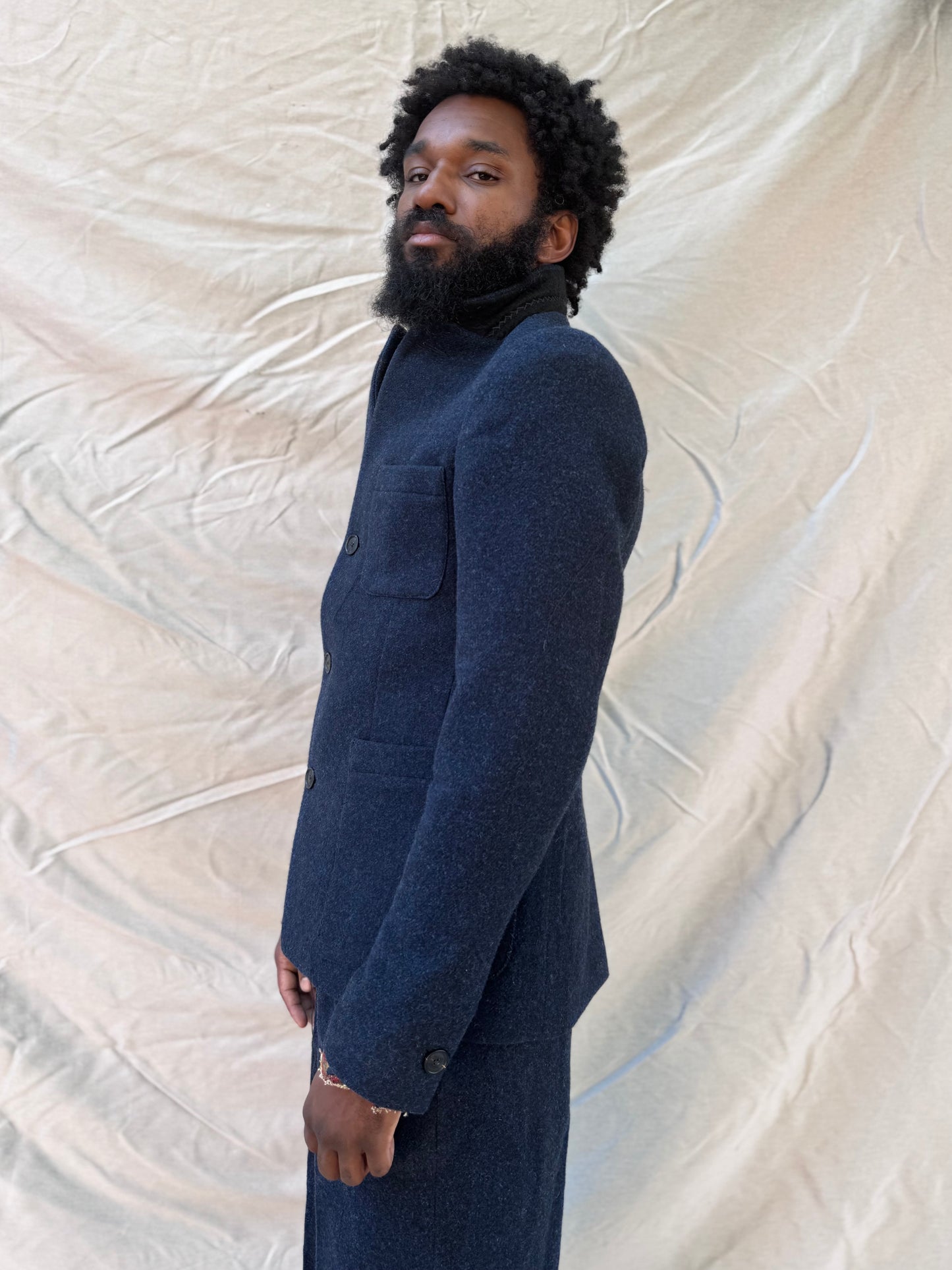 FW25 || ZB WORK BLAZER || SUIT JACKET|| MIDNIGHT