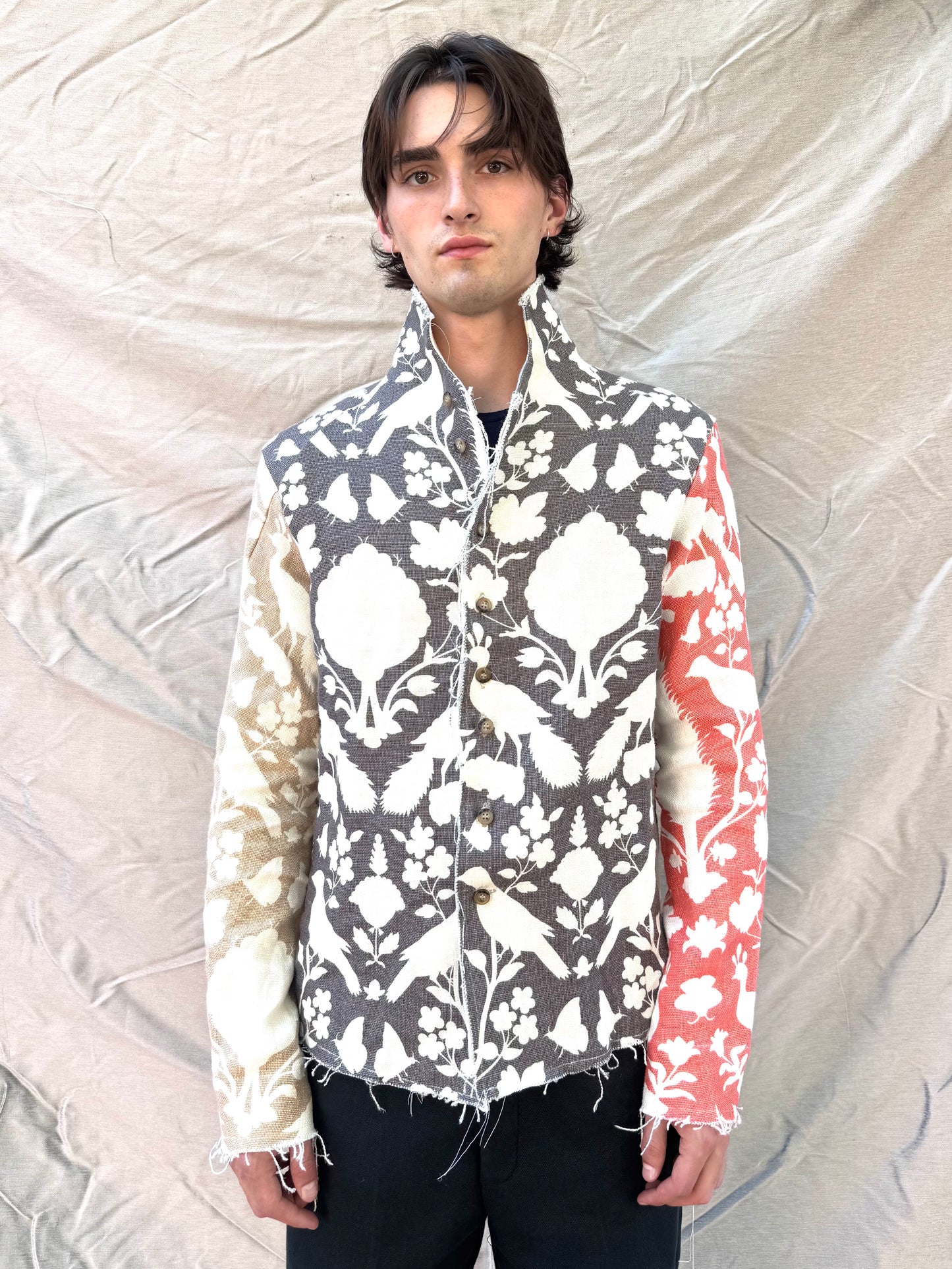 FW25 || PROTOLOGICAL ARCHETYPE "INDIVIDUAL" SHIRT || HEAVY LINEN PRINT