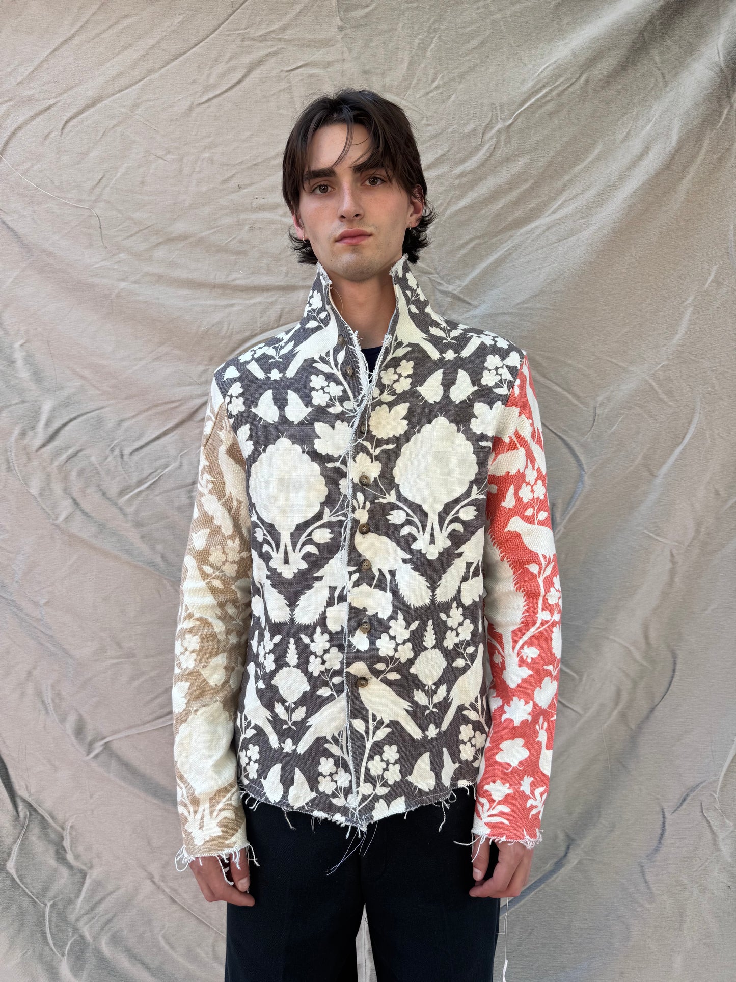 FW25 || PROTOLOGICAL ARCHETYPE "INDIVIDUAL" SHIRT || HEAVY LINEN PRINT