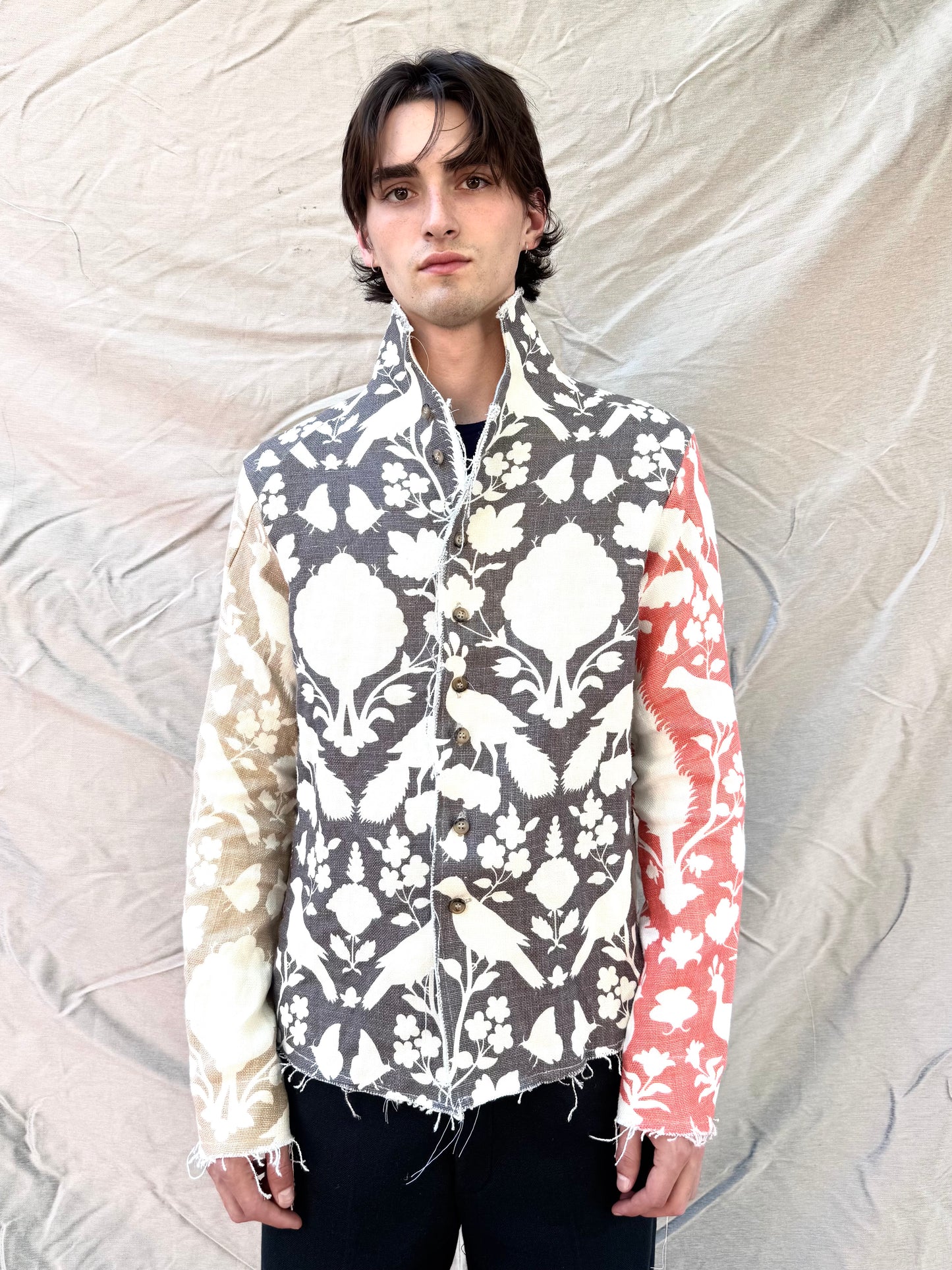 FW25 || PROTOLOGICAL ARCHETYPE "INDIVIDUAL" SHIRT || HEAVY LINEN PRINT