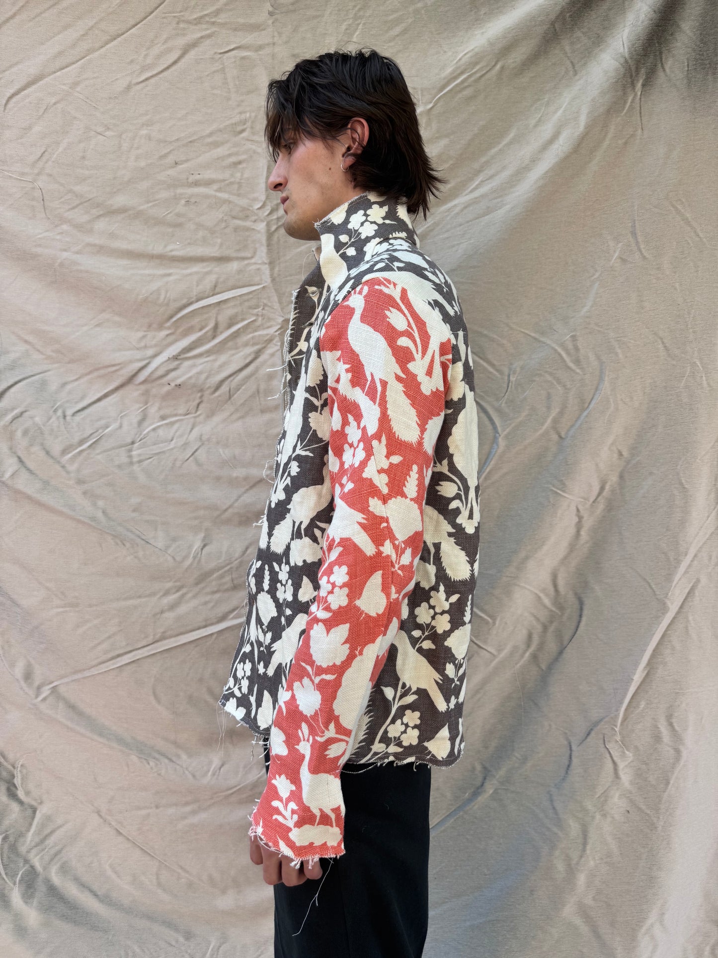 FW25 || PROTOLOGICAL ARCHETYPE "INDIVIDUAL" SHIRT || HEAVY LINEN PRINT