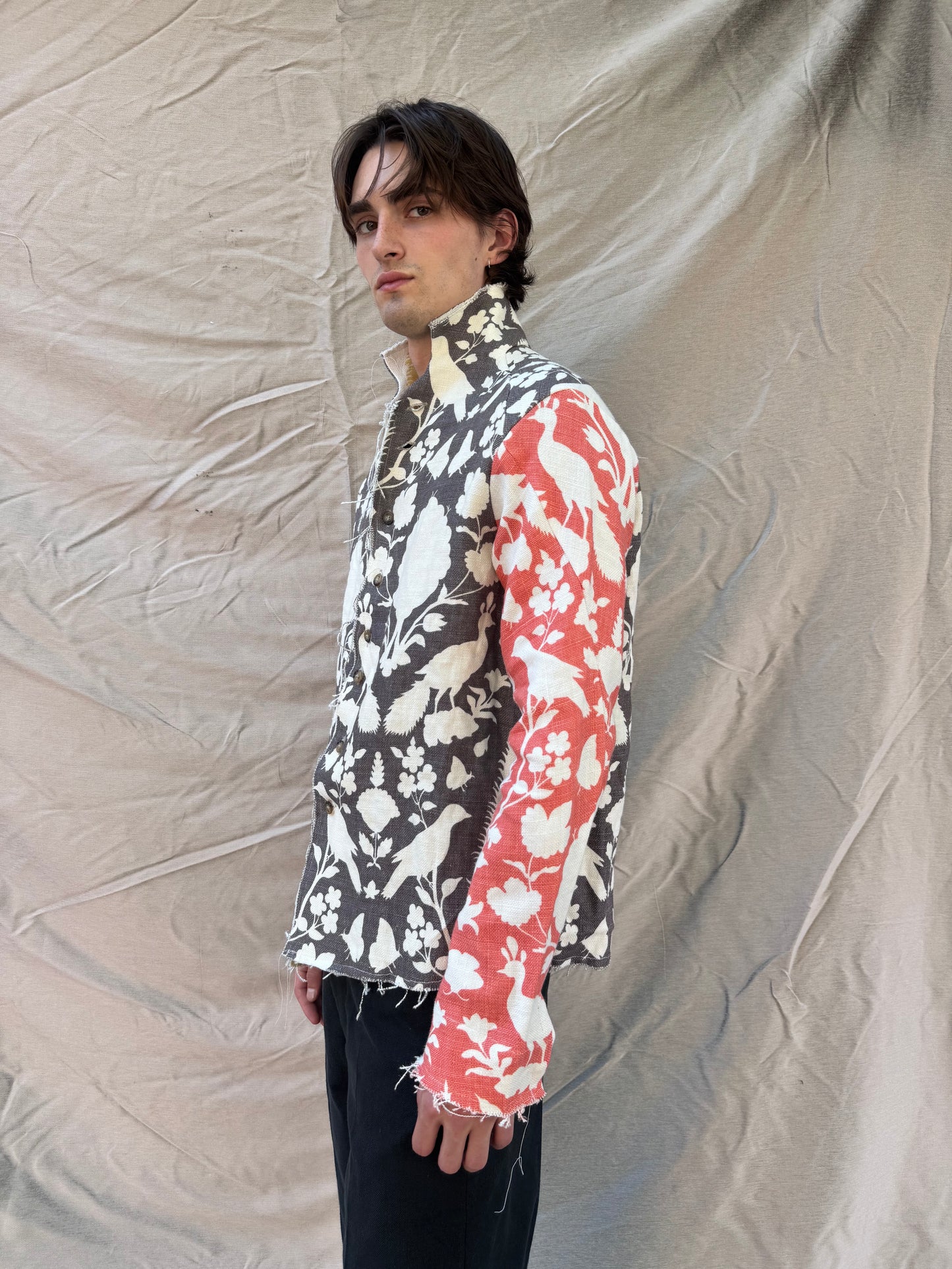 FW25 || PROTOLOGICAL ARCHETYPE "INDIVIDUAL" SHIRT || HEAVY LINEN PRINT