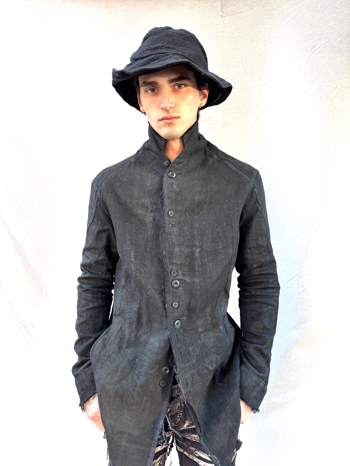 FW25 ||BOILED COTTON BUCKET HAT || OD BLACK