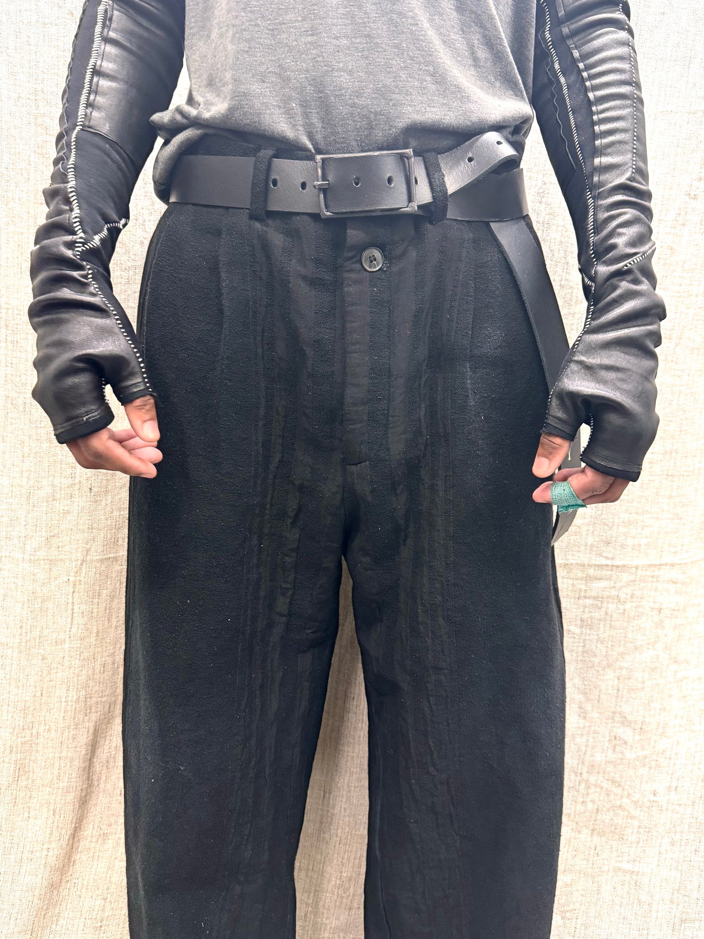 FW24 || HAND MADE BUCKLE 1.5" BELT || BLACK
