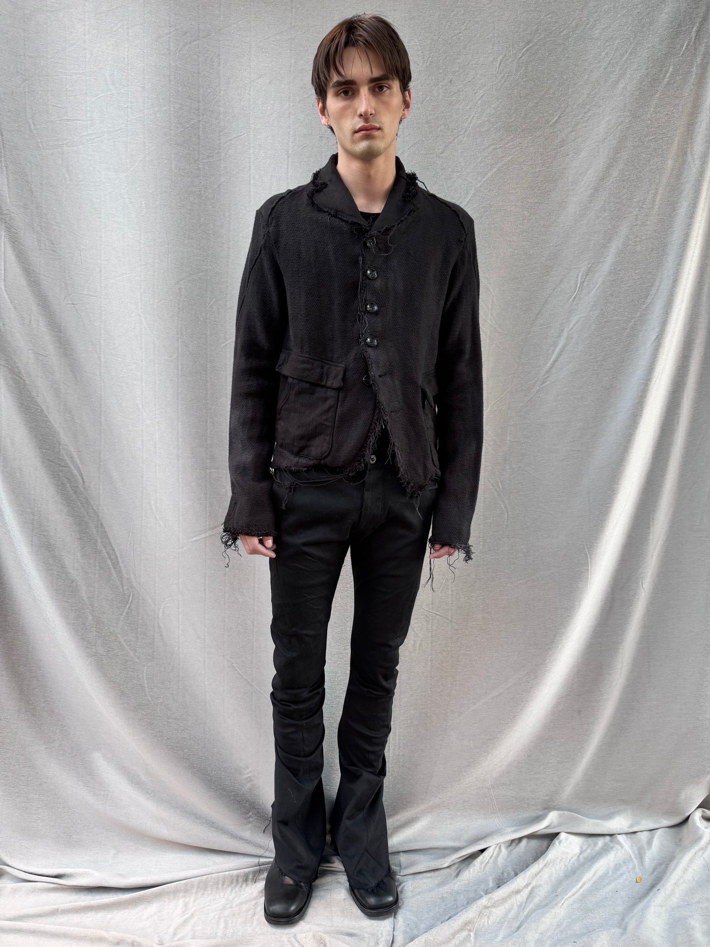 FW25 || TAILORED BOOT CUT DNA DRESS PANTS|| 100% COTTON - BLACK