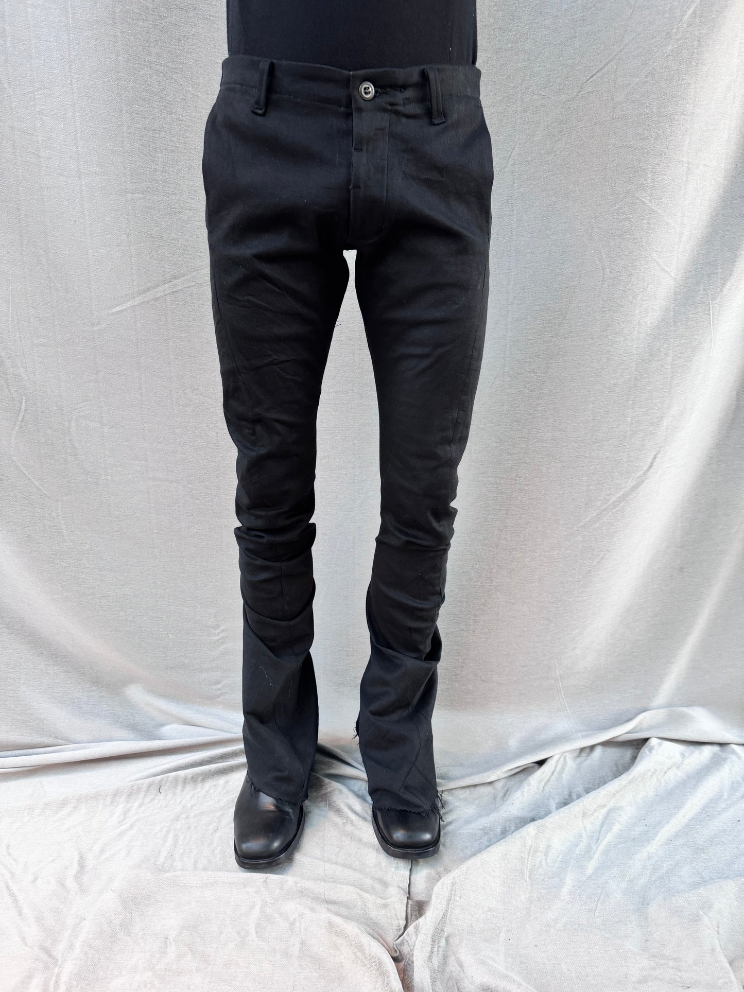 FW25 || TAILORED BOOT CUT DNA DRESS PANTS|| 100% COTTON - BLACK