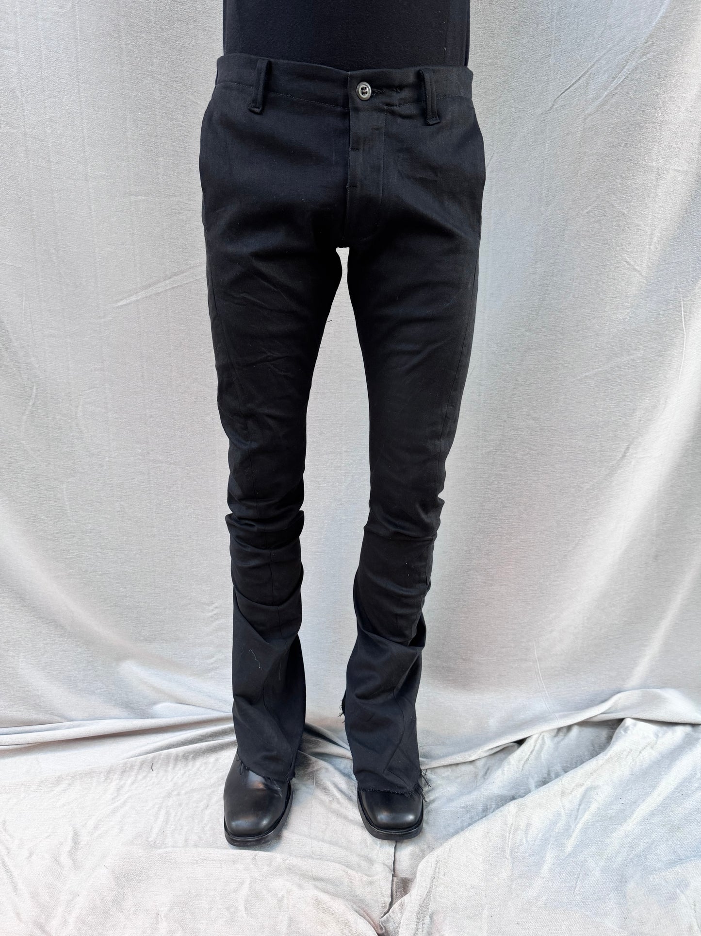 FW25 || TAILORED BOOT CUT DNA DRESS PANTS|| 100% COTTON - BLACK