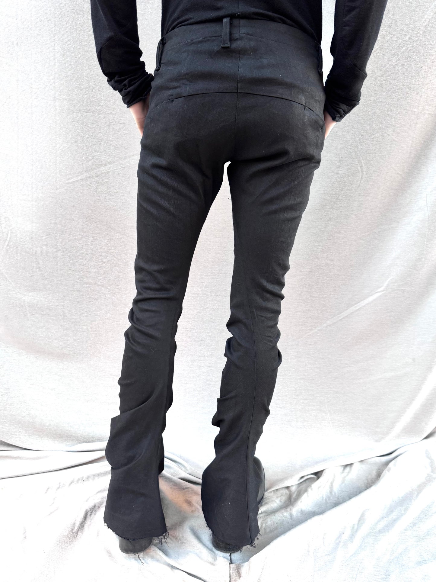 FW25 || TAILORED BOOT CUT DNA DRESS PANTS|| 100% COTTON - BLACK