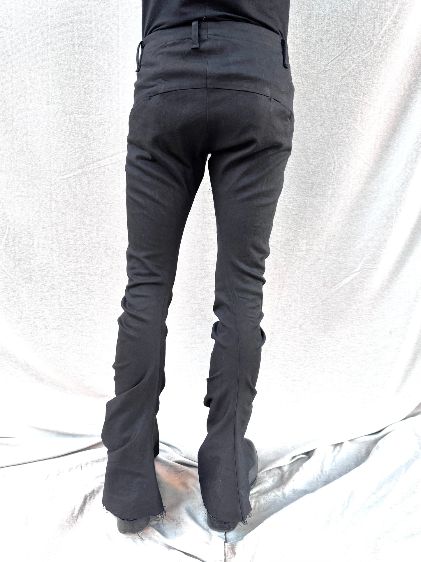 FW25 || TAILORED BOOT CUT DNA DRESS PANTS|| 100% COTTON - BLACK