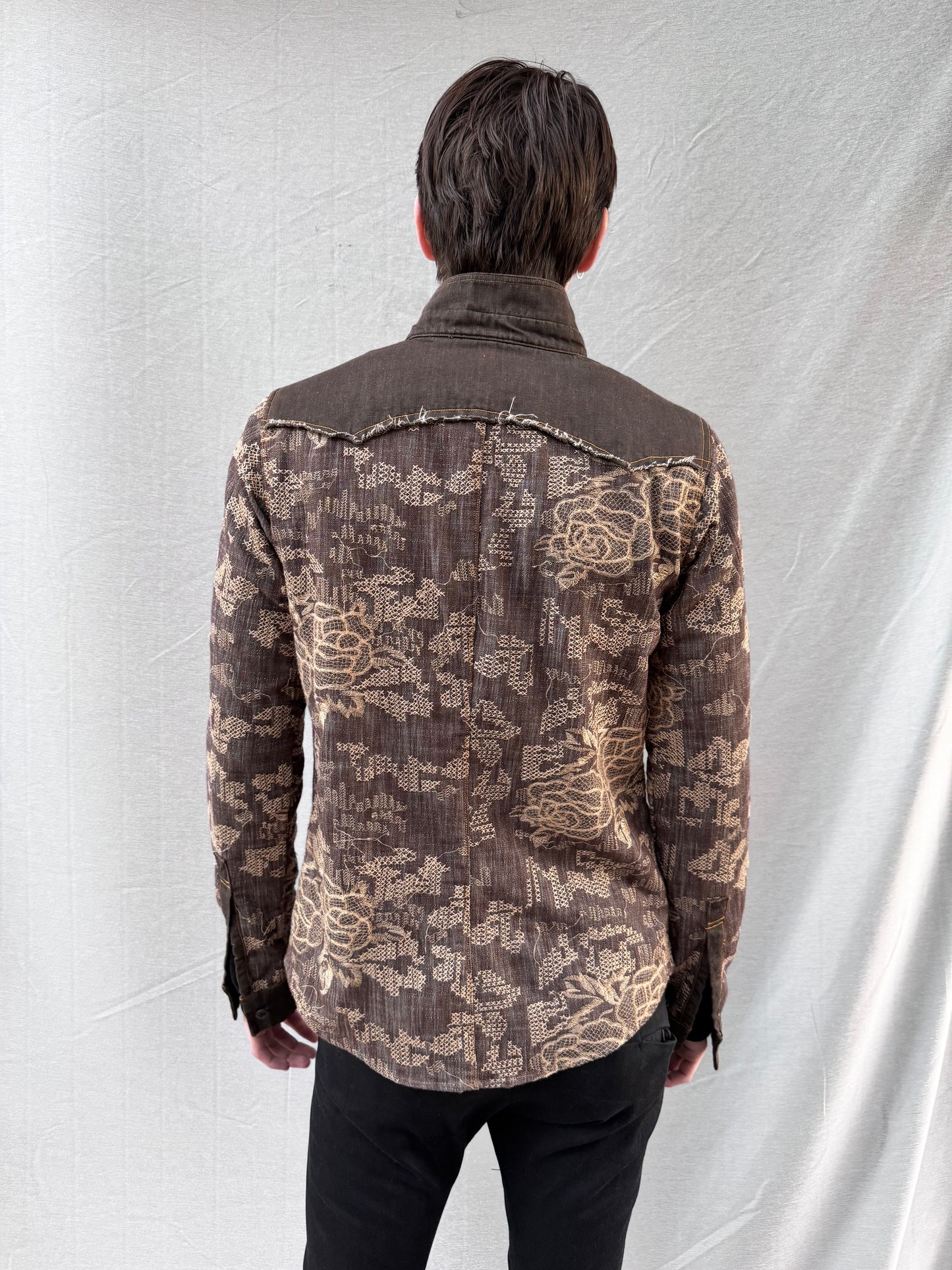 FW25 || WESTERN SHIRT || EMBROIDERED COTTON DENIM