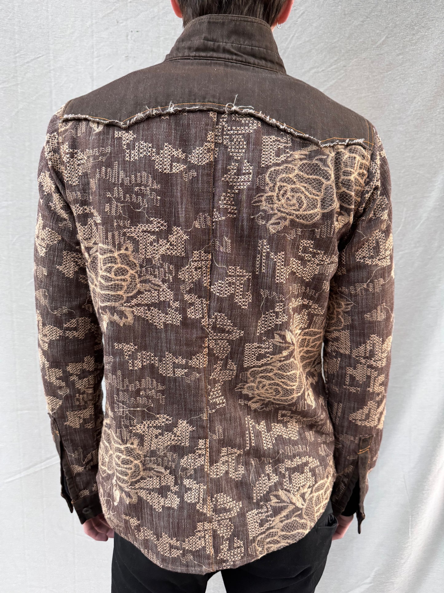 FW25 || WESTERN SHIRT || EMBROIDERED COTTON DENIM