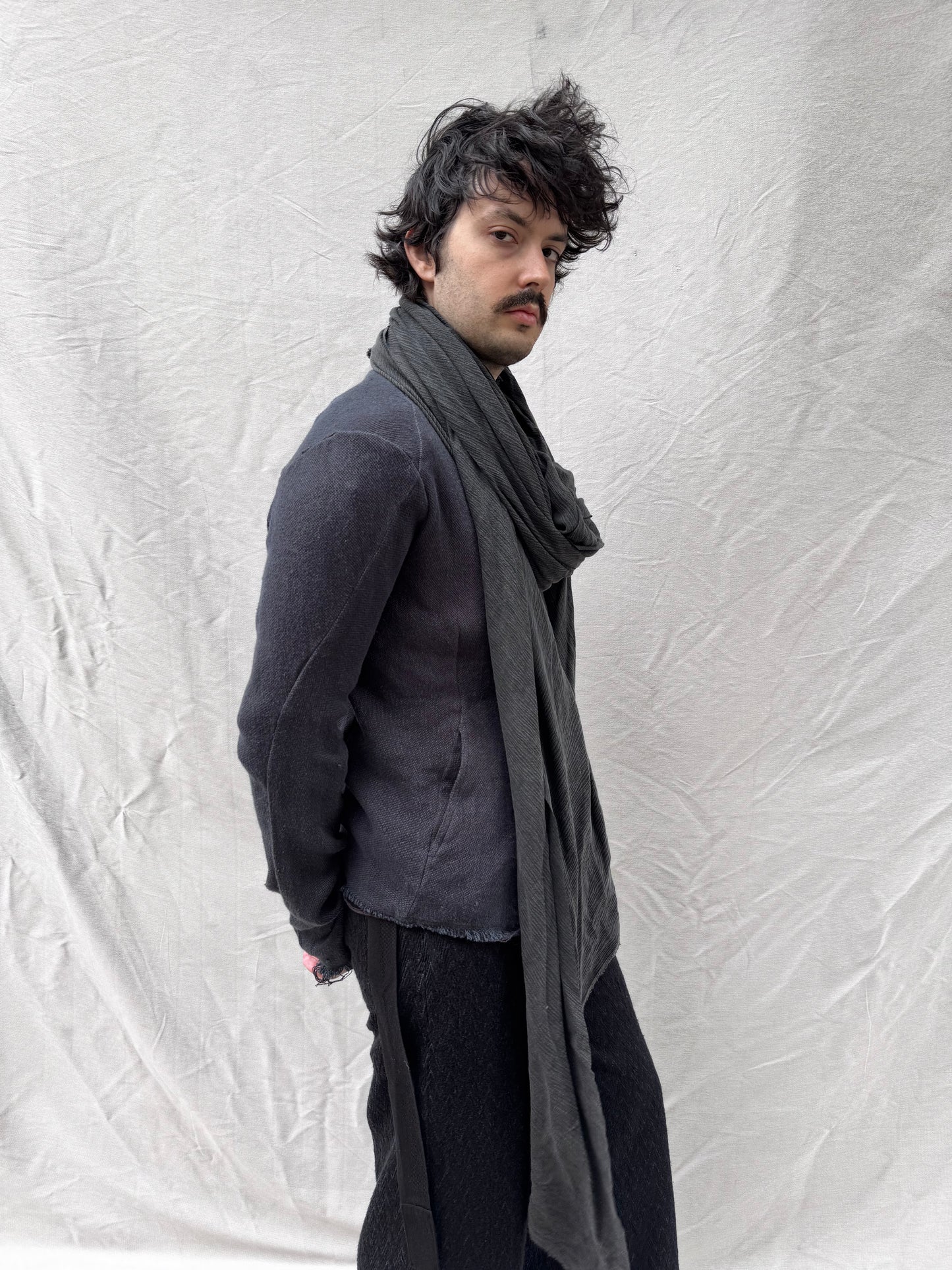 FW25 || BIAS CUT “SLITHERER” SCARF || RAYON - WASHED GREY