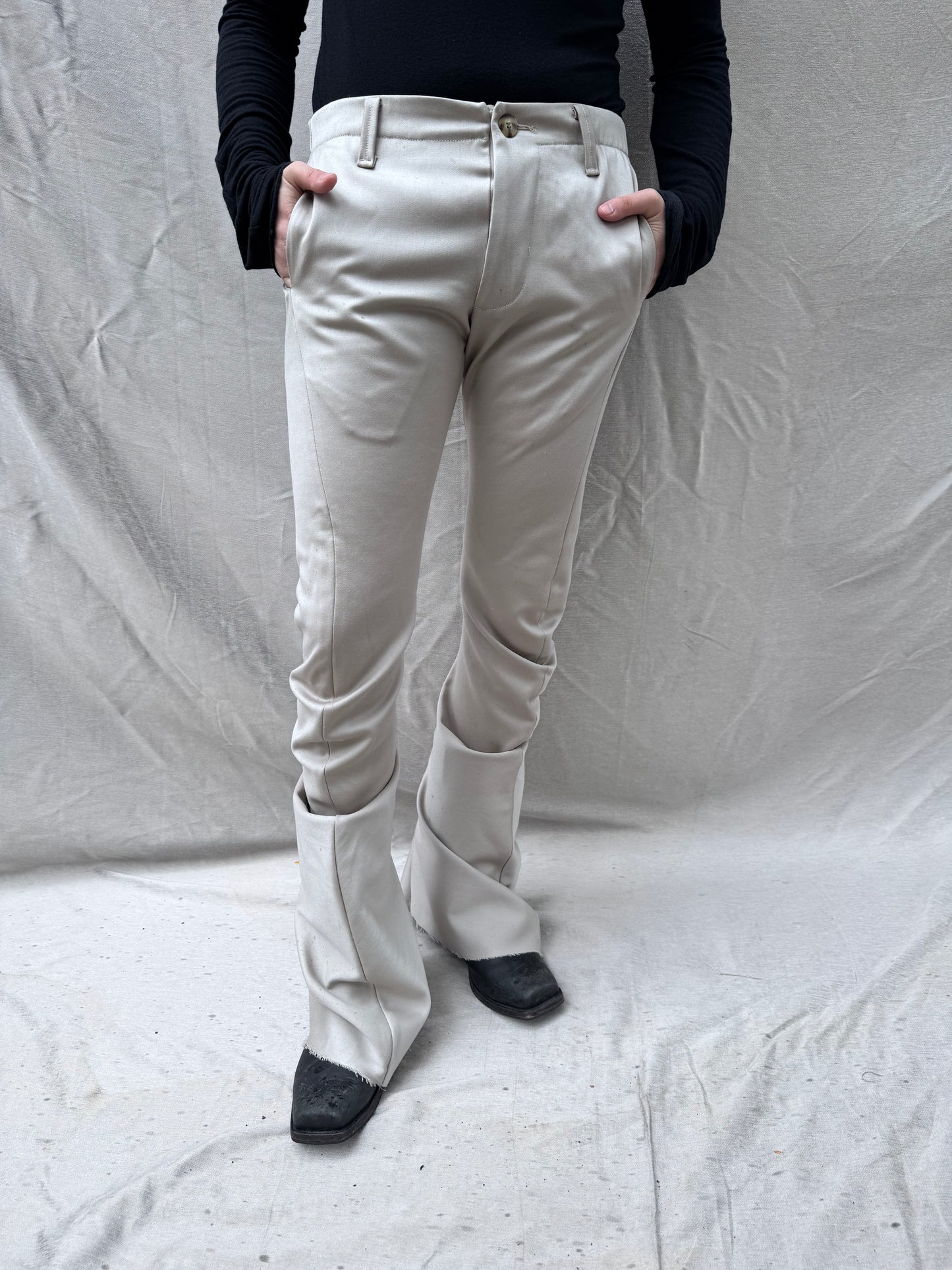 FW25 || TAILORED BOOT CUT DNA DRESS PANTS|| 100% WOOL - ECRU