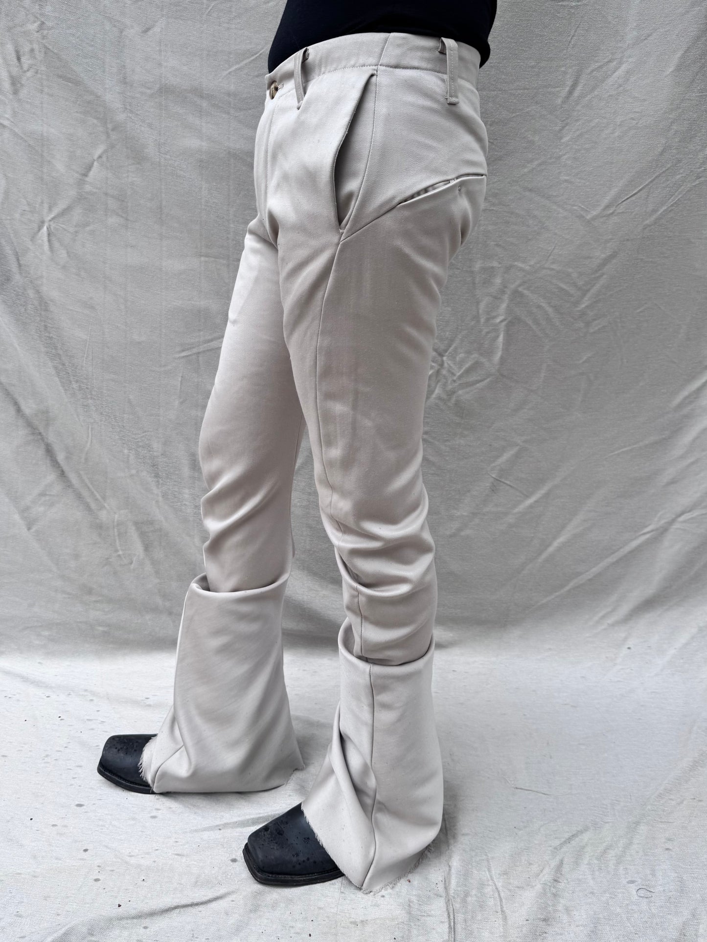 FW25 || TAILORED BOOT CUT DNA DRESS PANTS|| 100% WOOL - ECRU