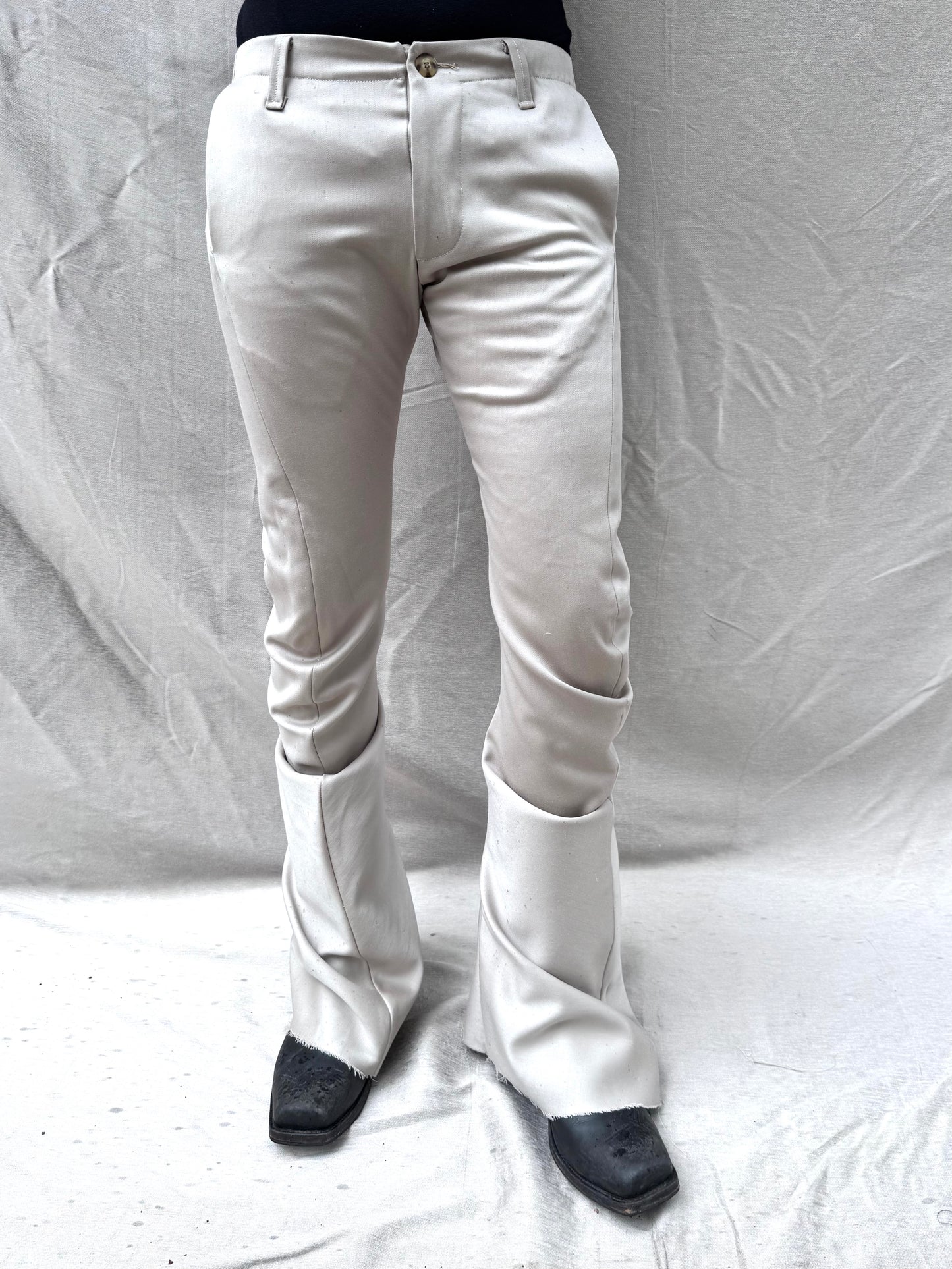 FW25 || TAILORED BOOT CUT DNA DRESS PANTS|| 100% WOOL - ECRU