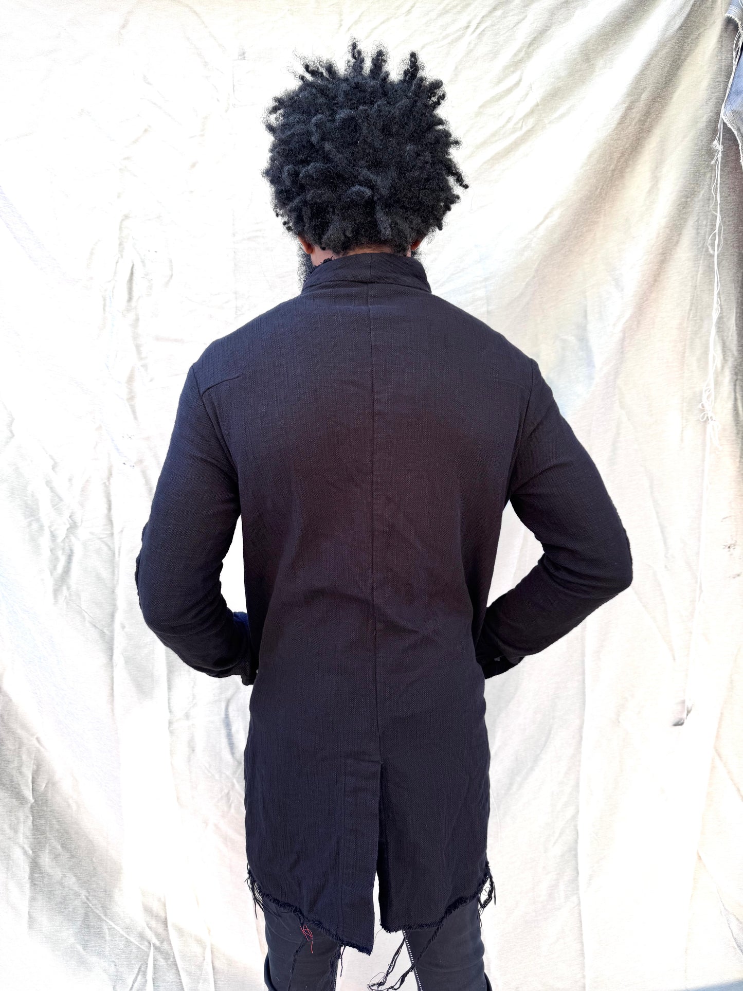 FW25 || PROTOLOGICAL ARCHETYPE LONG SHIRT JACKET || BLACK