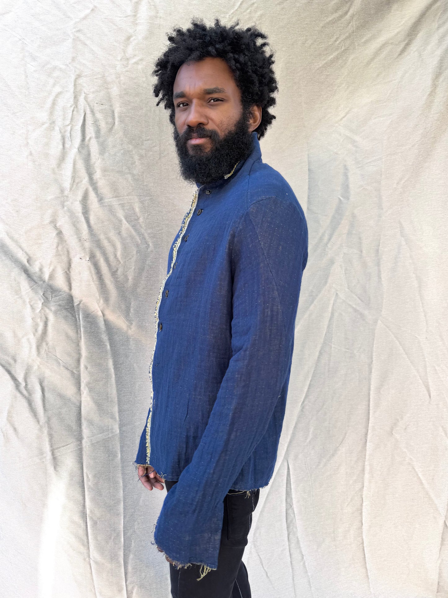 FW25 || PROTOLOGICAL ARCHETYPE SHIRT || LINEN || BLUE