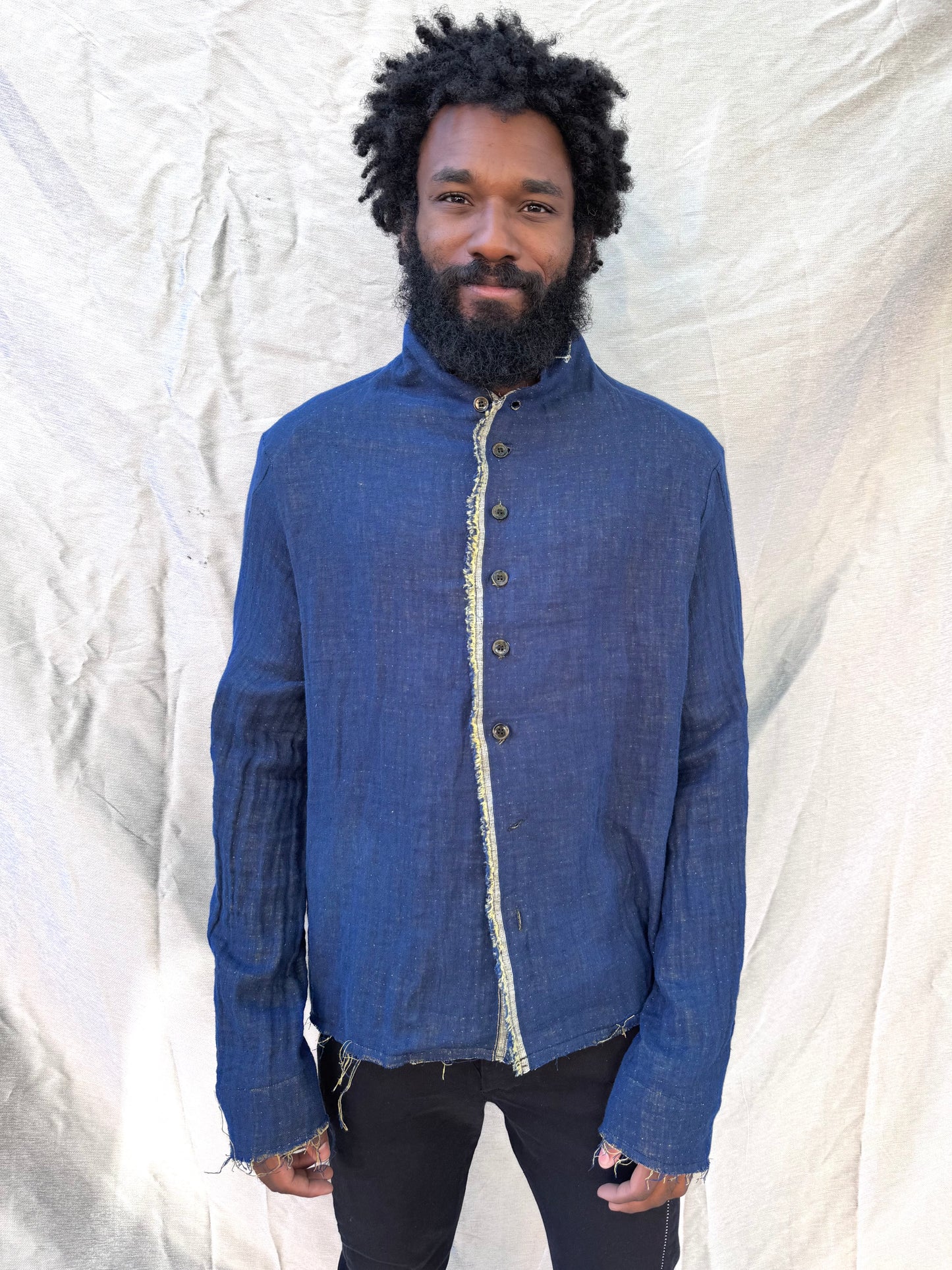 FW25 || PROTOLOGICAL ARCHETYPE SHIRT || LINEN || BLUE